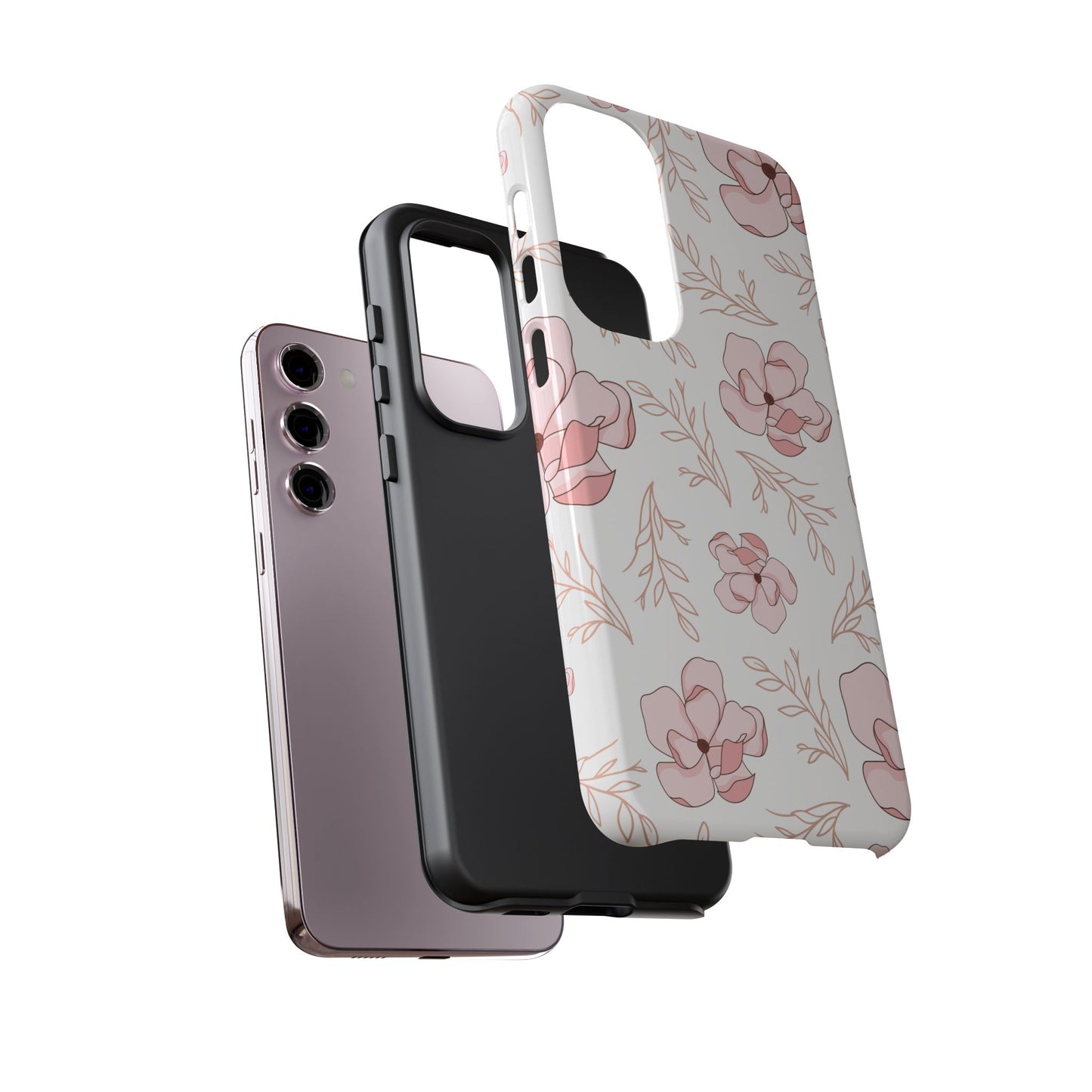 Pink Magnolia Bloom Tough Phone Case for Samsung Smartphone