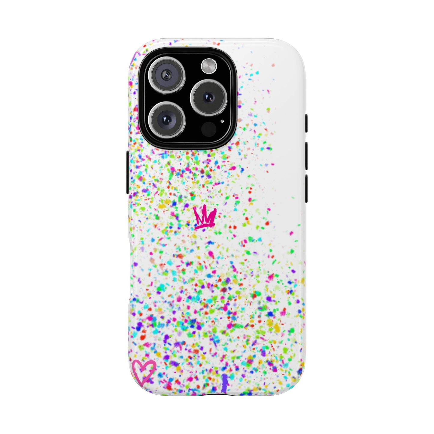 Neon Splatter Luxe Tough Phone Case for iPhone
