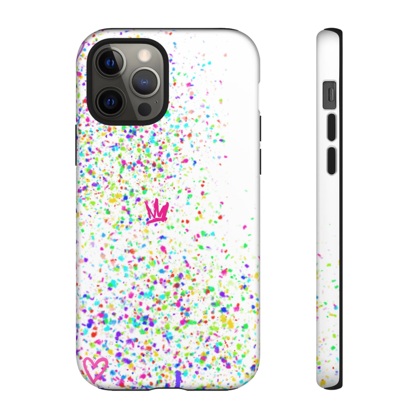 Neon Splatter Luxe Tough Phone Case for iPhone