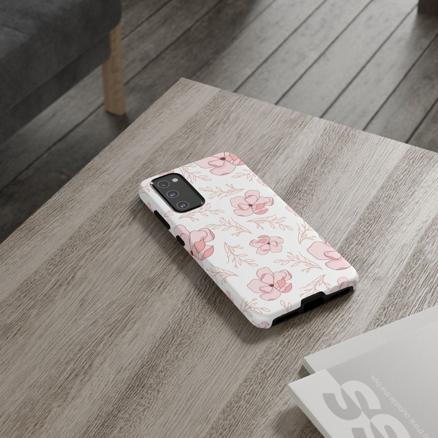 Pink Magnolia Bloom Tough Phone Case for Samsung Smartphone
