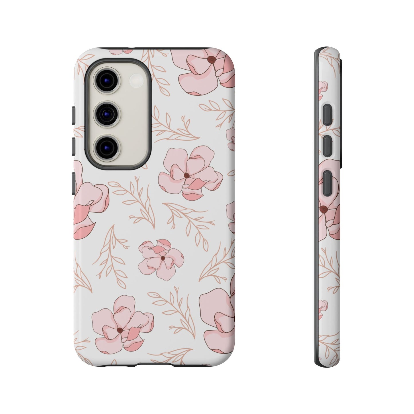 Pink Magnolia Bloom Tough Phone Case for Samsung Smartphone