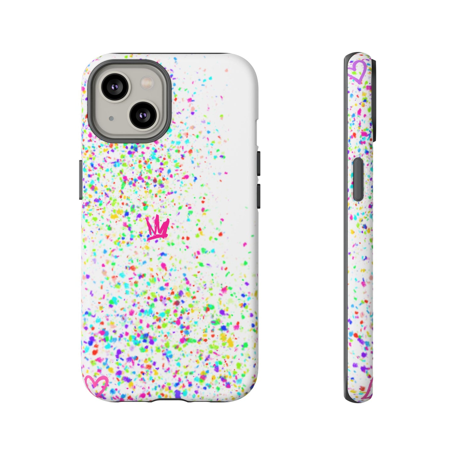 Neon Splatter Luxe Tough Phone Case for iPhone