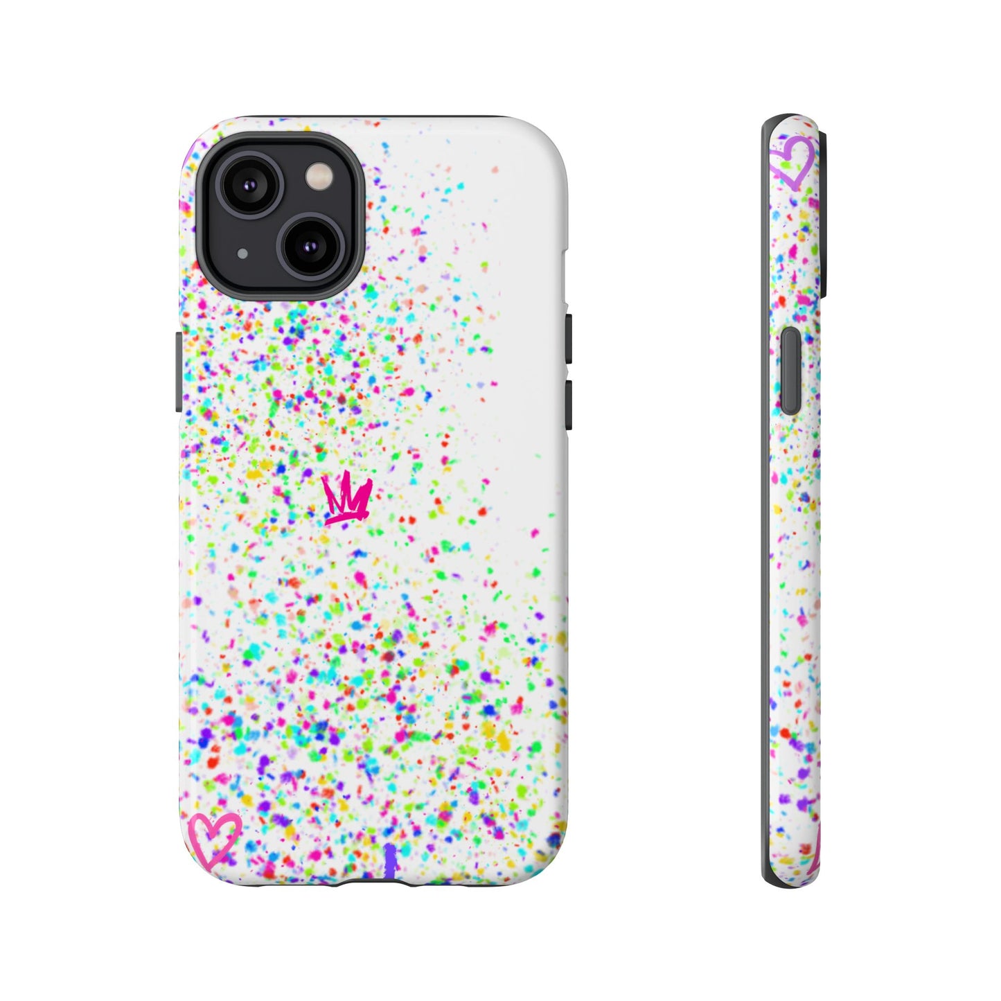 Neon Splatter Luxe Tough Phone Case for iPhone