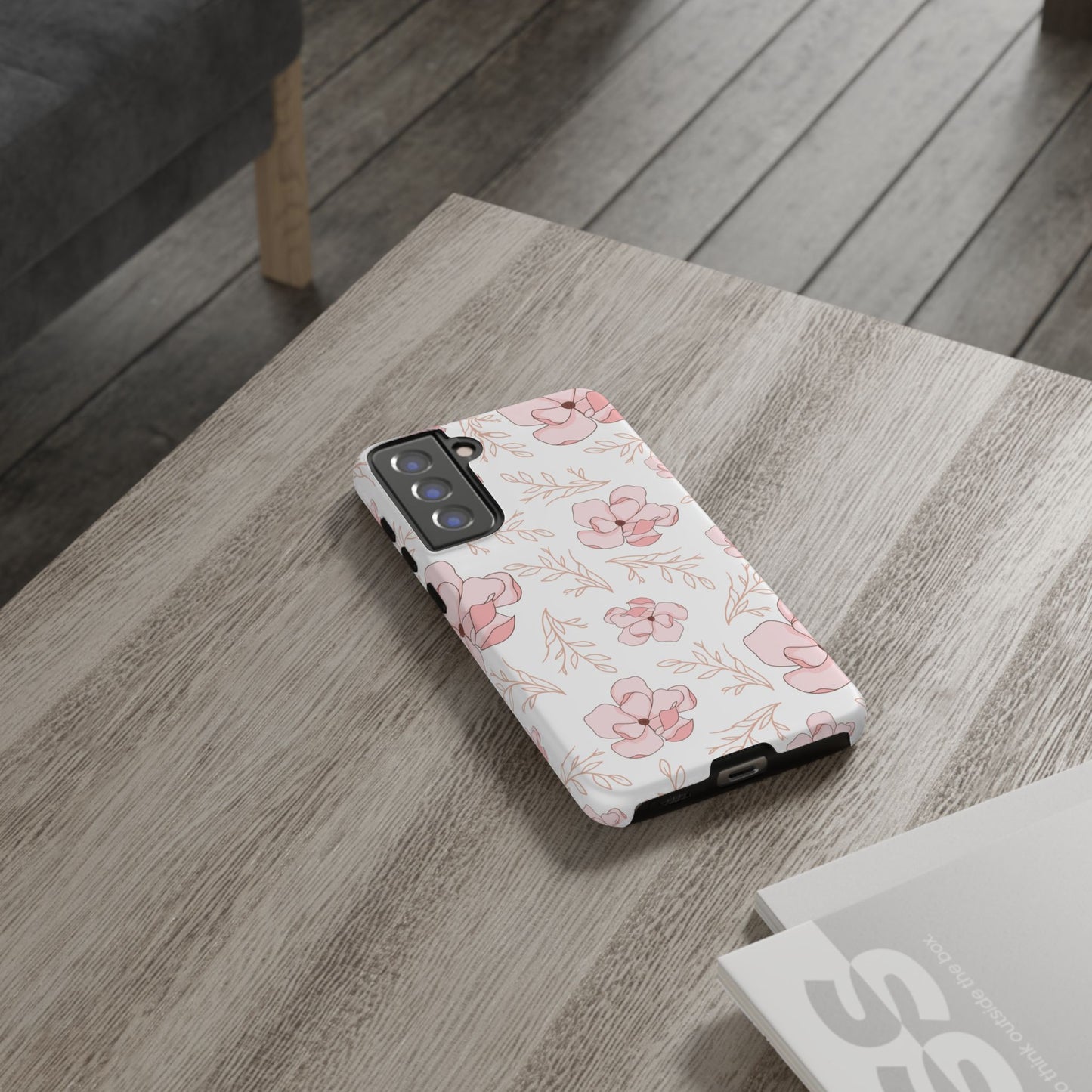 Pink Magnolia Bloom Tough Phone Case for Samsung Smartphone