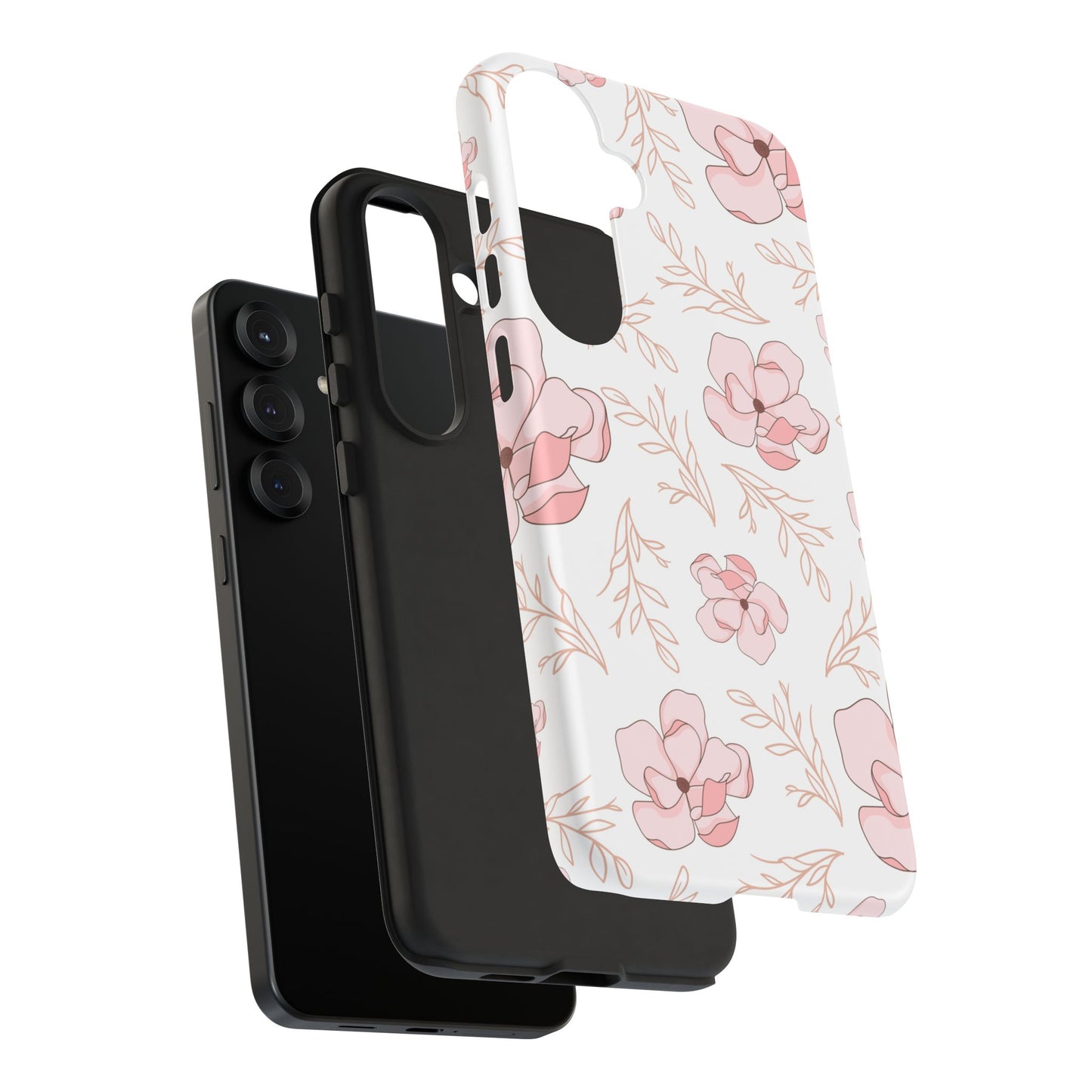 Pink Magnolia Bloom Tough Phone Case for Samsung Smartphone