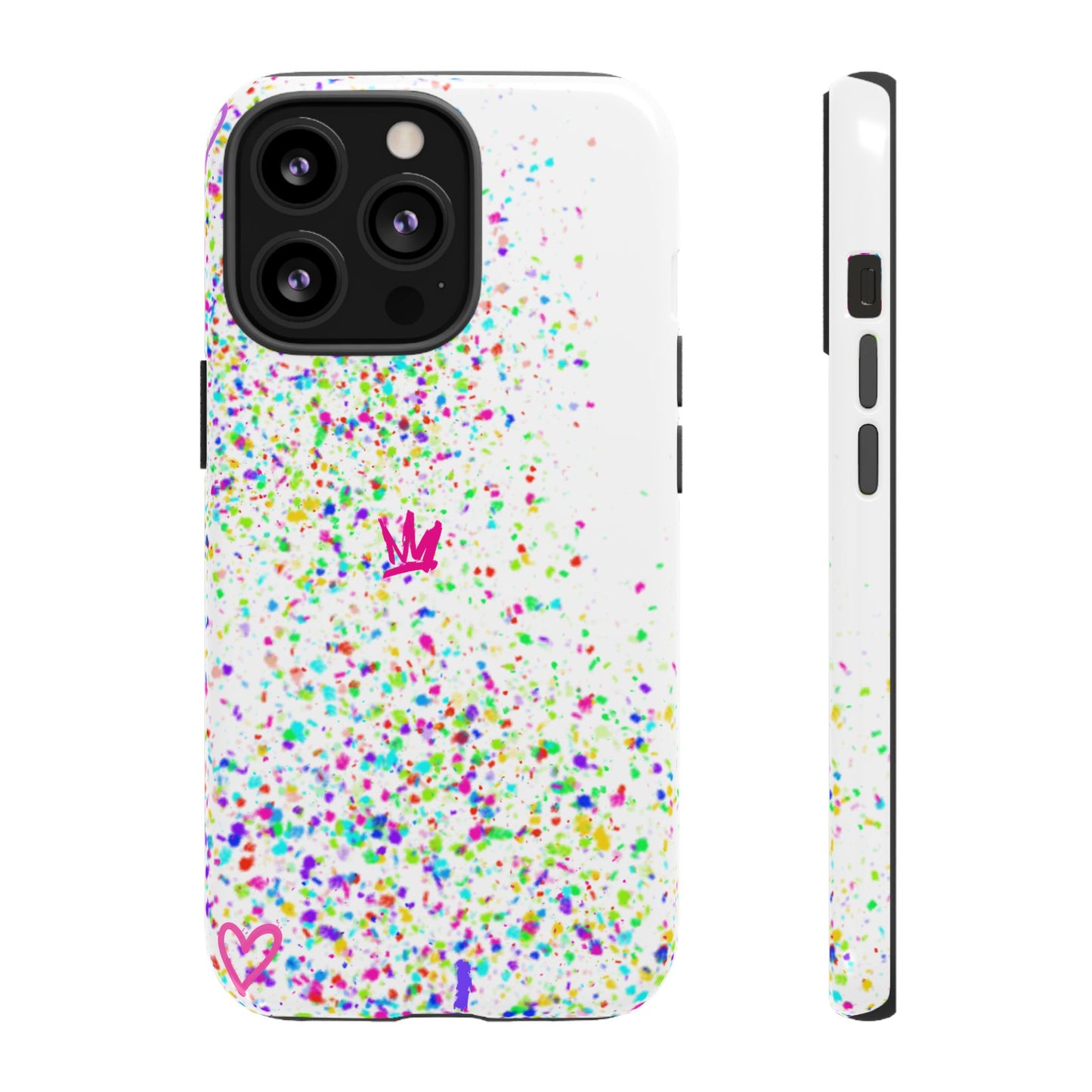 Neon Splatter Luxe Tough Phone Case for iPhone