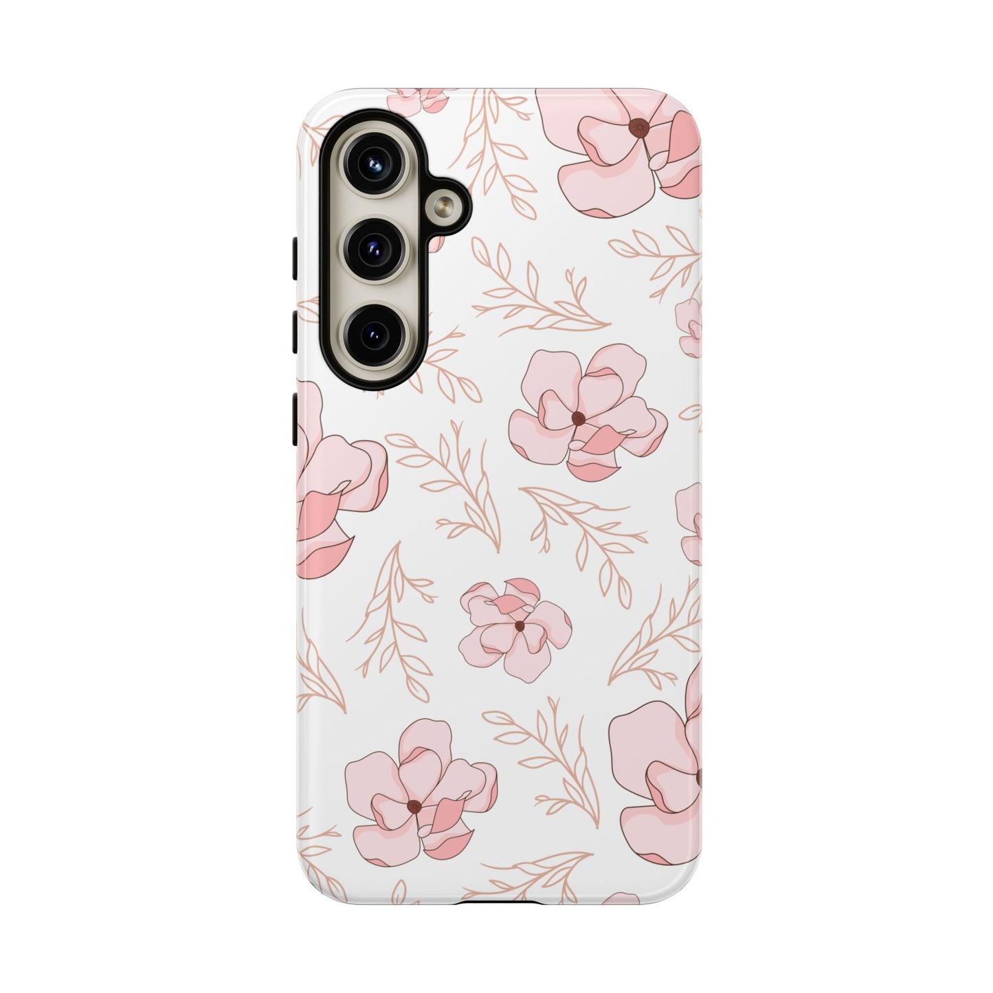 Pink Magnolia Bloom Tough Phone Case for Samsung Smartphone
