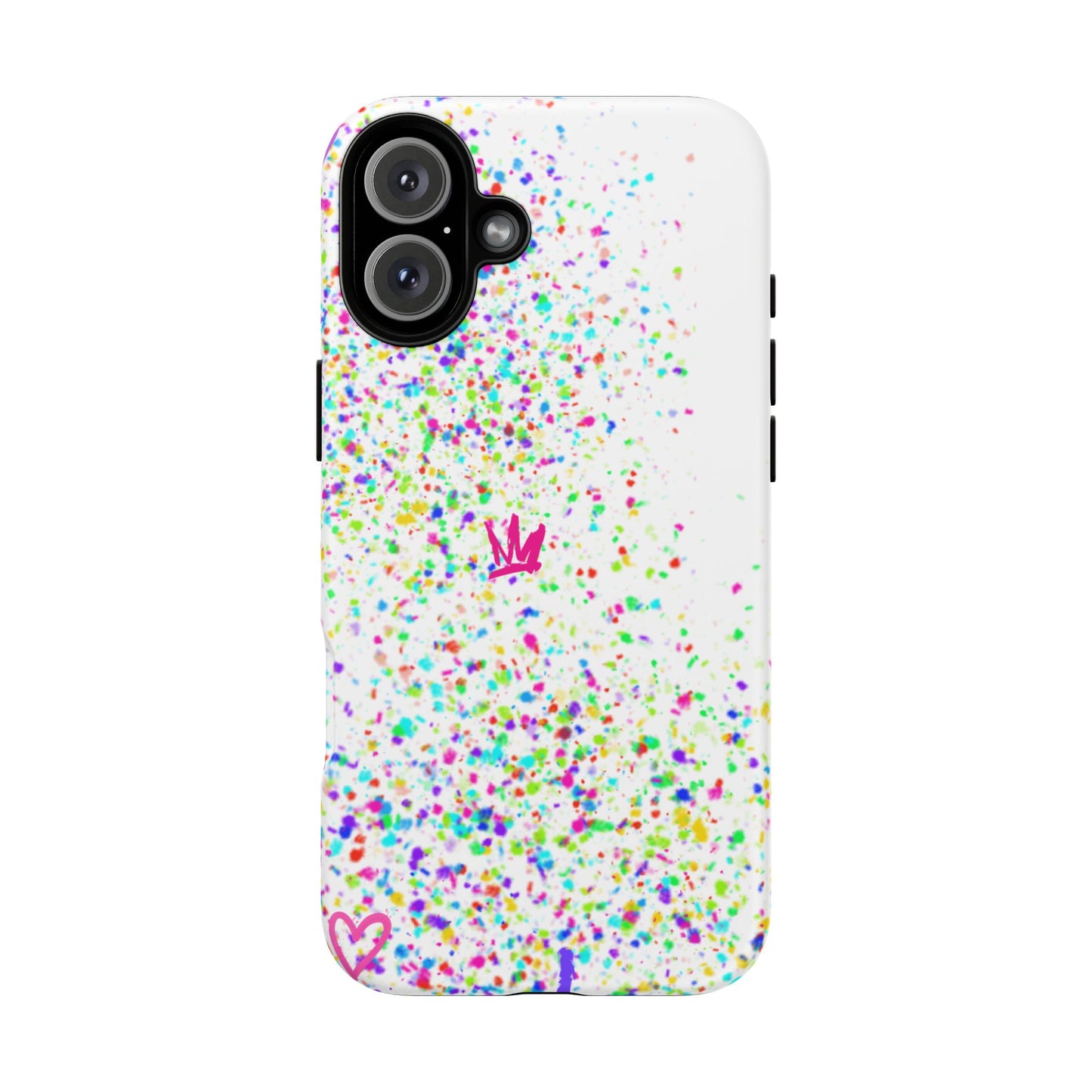 Neon Splatter Luxe Tough Phone Case for iPhone