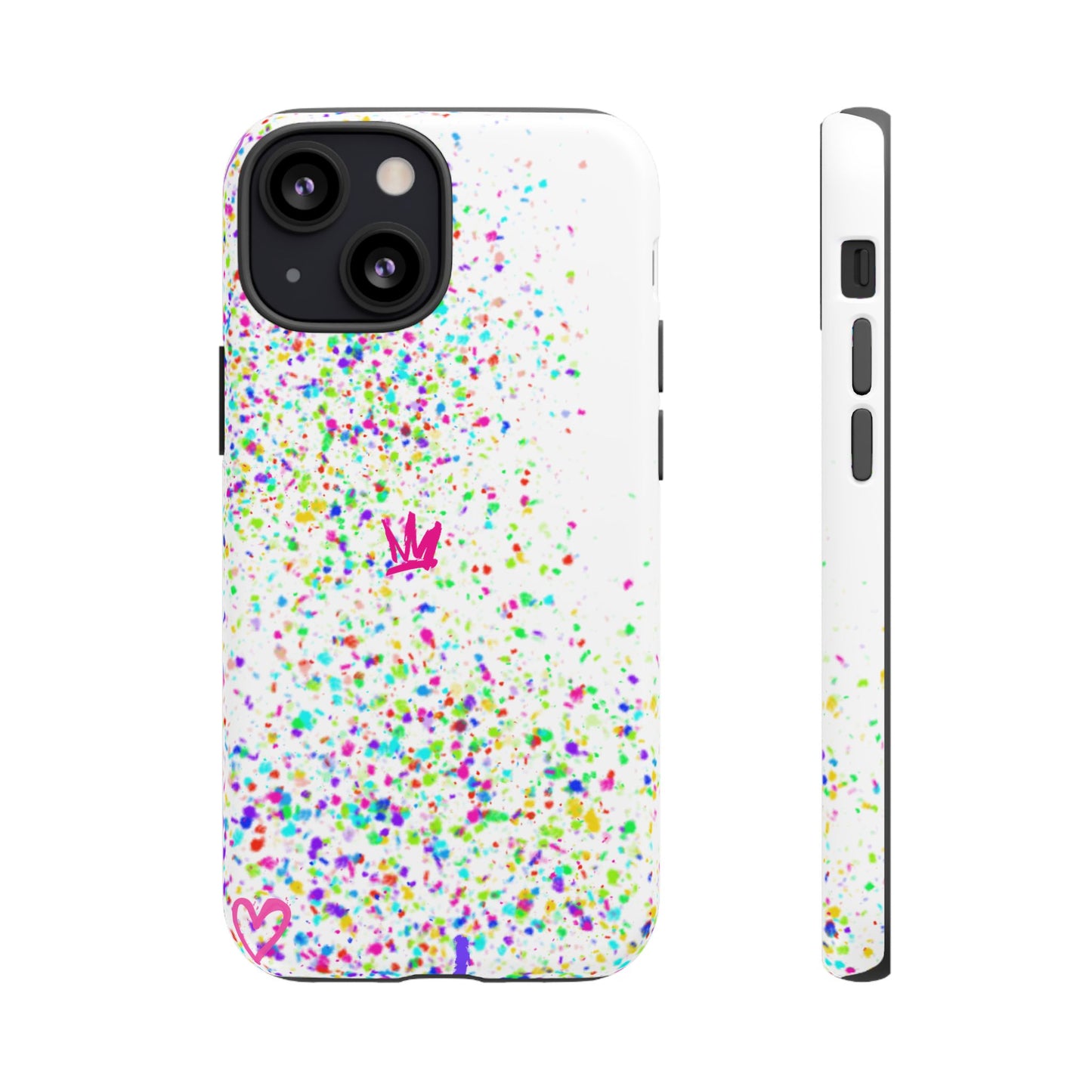 Neon Splatter Luxe Tough Phone Case for iPhone