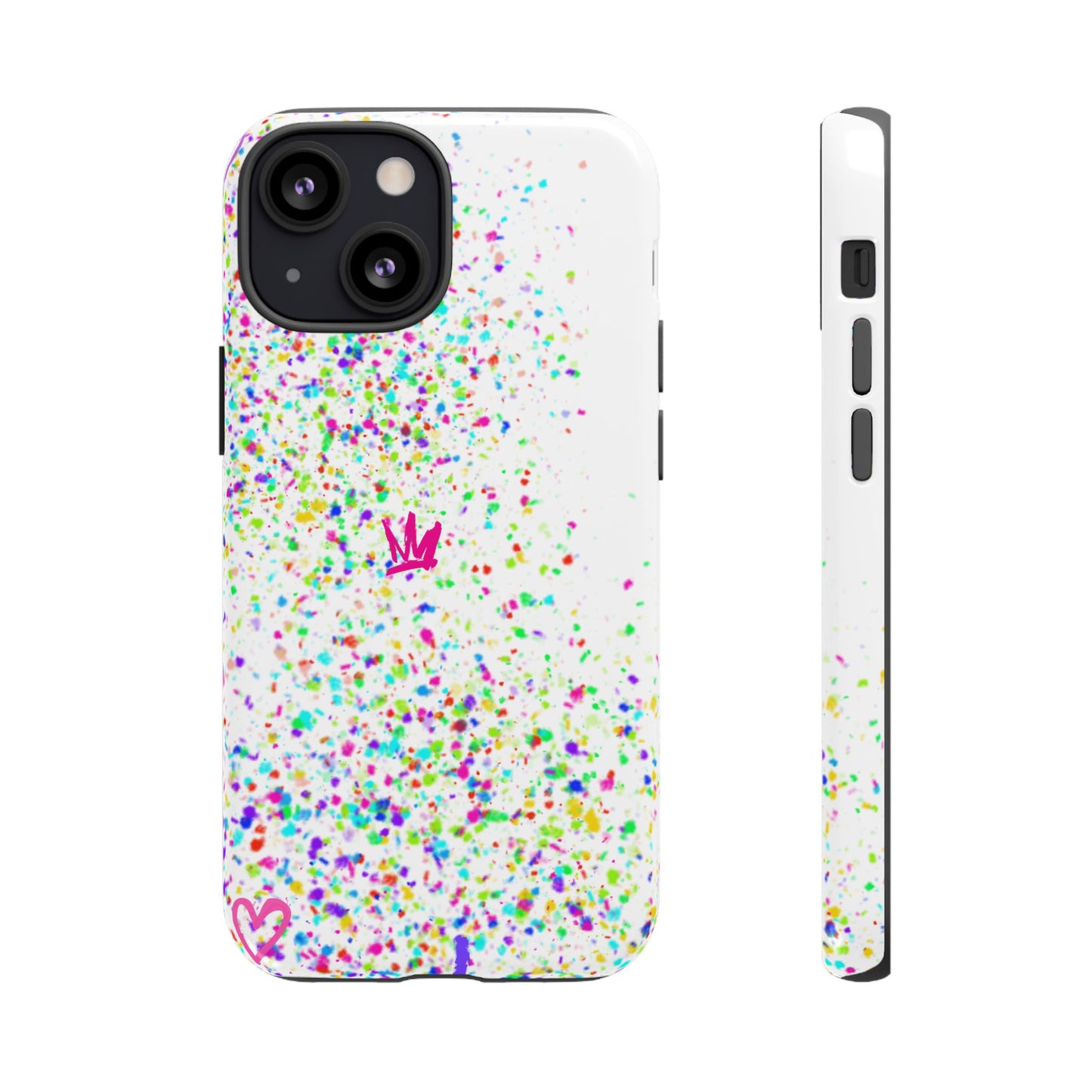 Neon Splatter Luxe Tough Phone Case for iPhone