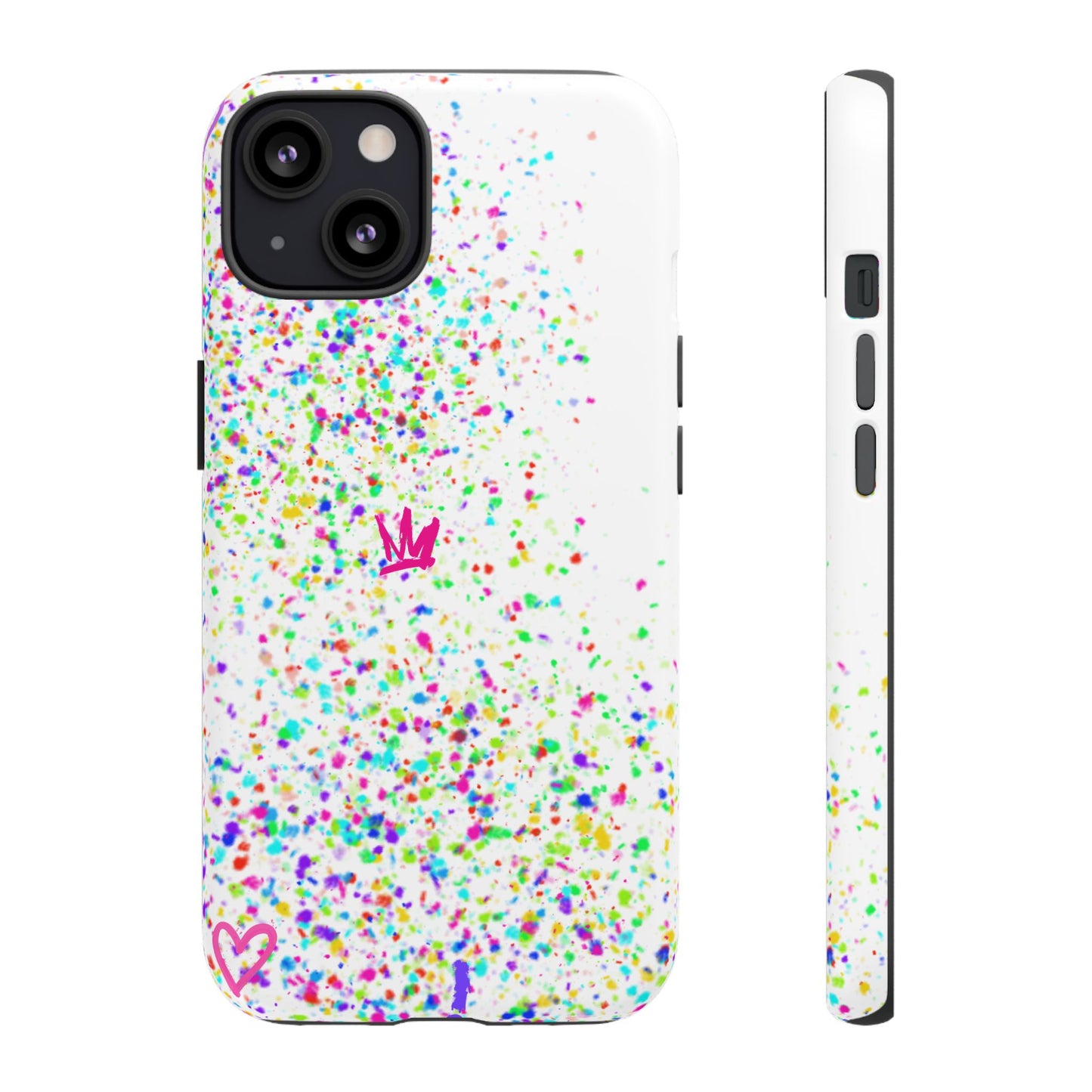 Neon Splatter Luxe Tough Phone Case for iPhone
