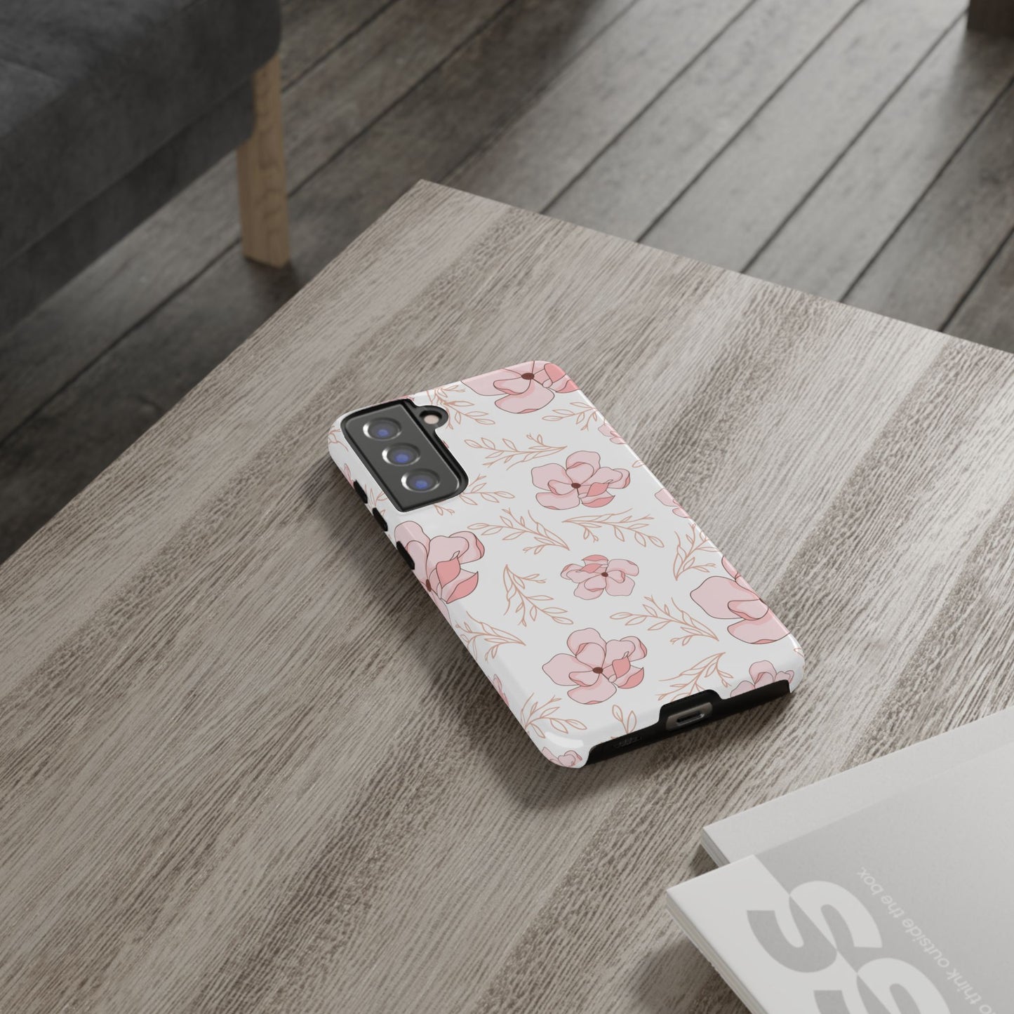 Pink Magnolia Bloom Tough Phone Case for Samsung Smartphone