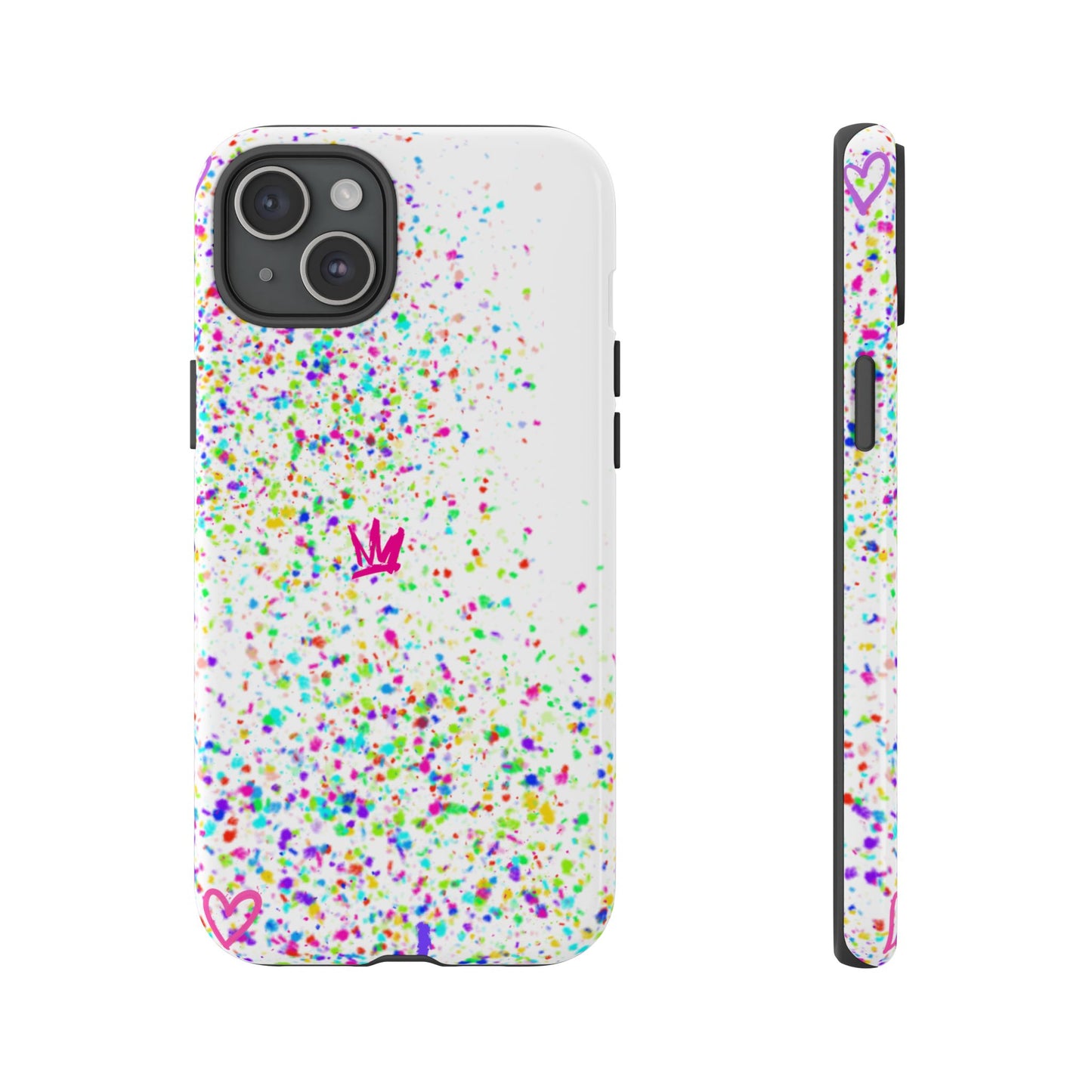 Neon Splatter Luxe Tough Phone Case for iPhone