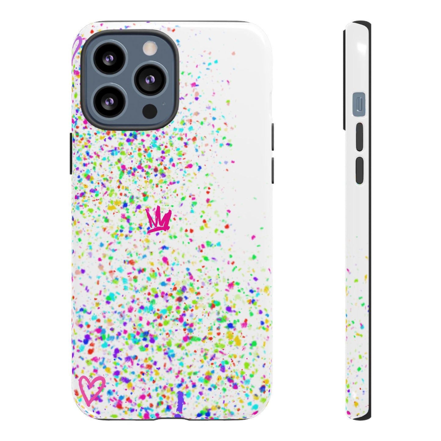 Neon Splatter Luxe Tough Phone Case for iPhone