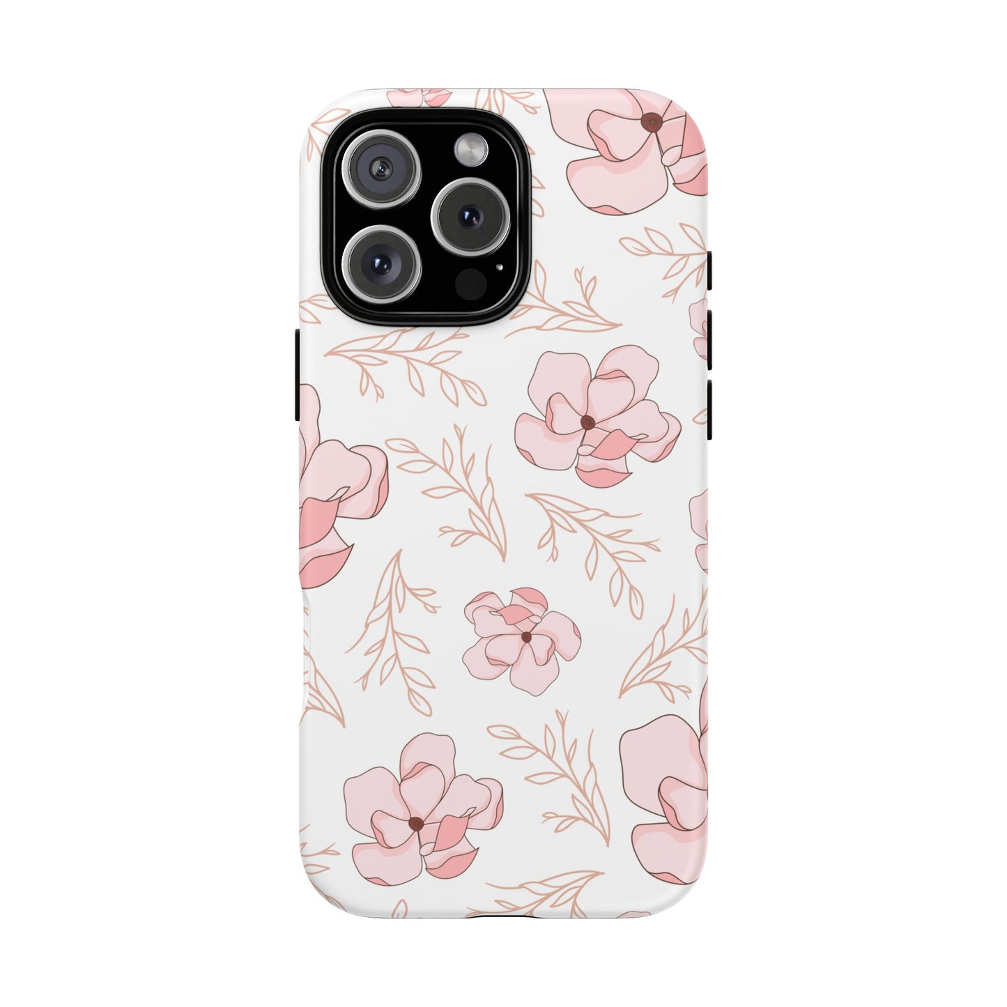 Pink Magnolia Bloom Tough Phone Case for iPhone