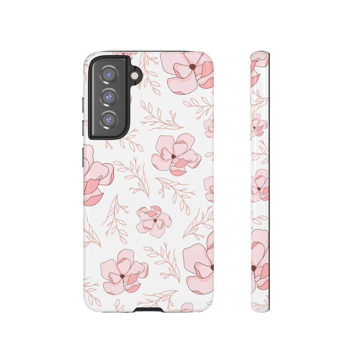 Pink Magnolia Bloom Tough Phone Case for Samsung Smartphone