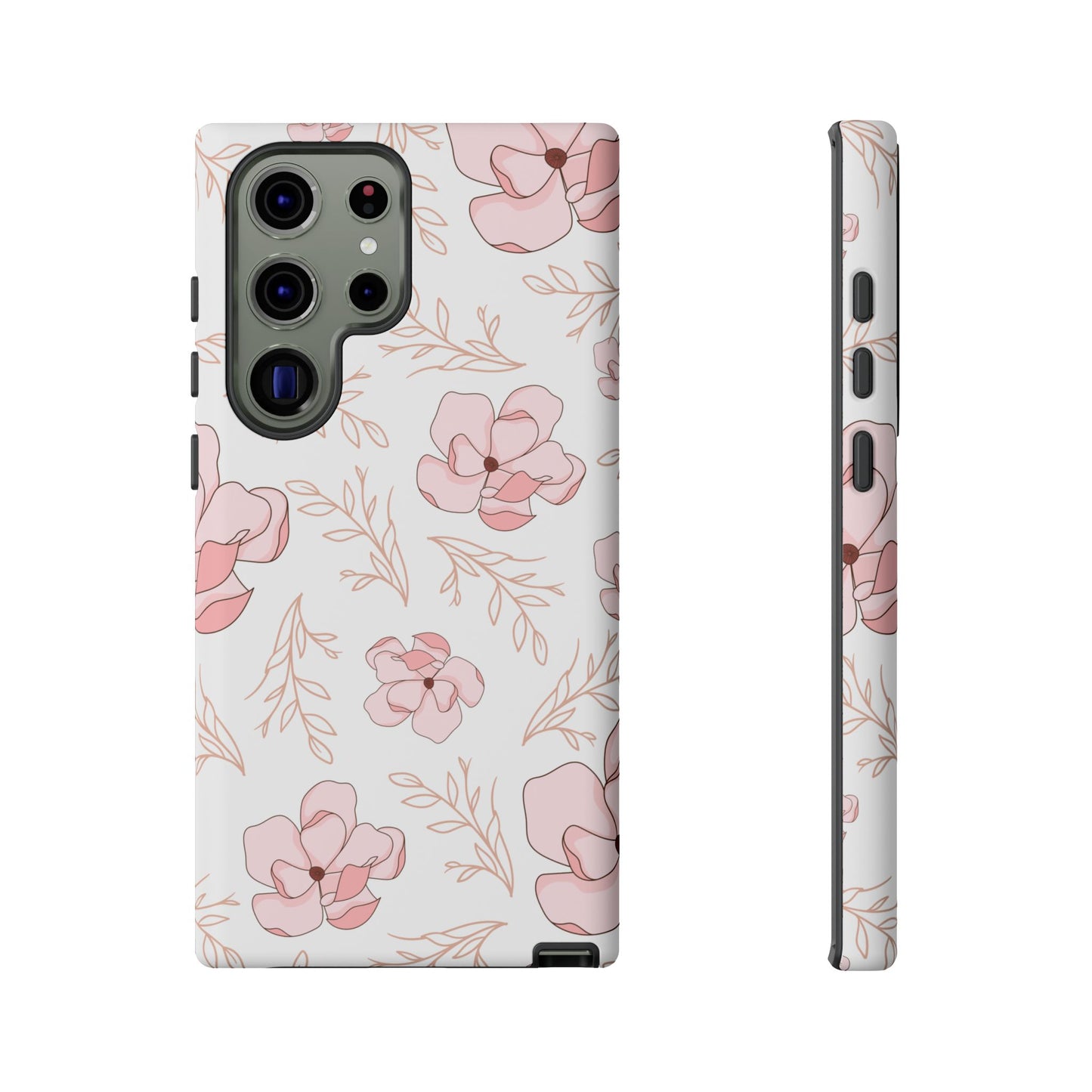 Pink Magnolia Bloom Tough Phone Case for Samsung Smartphone