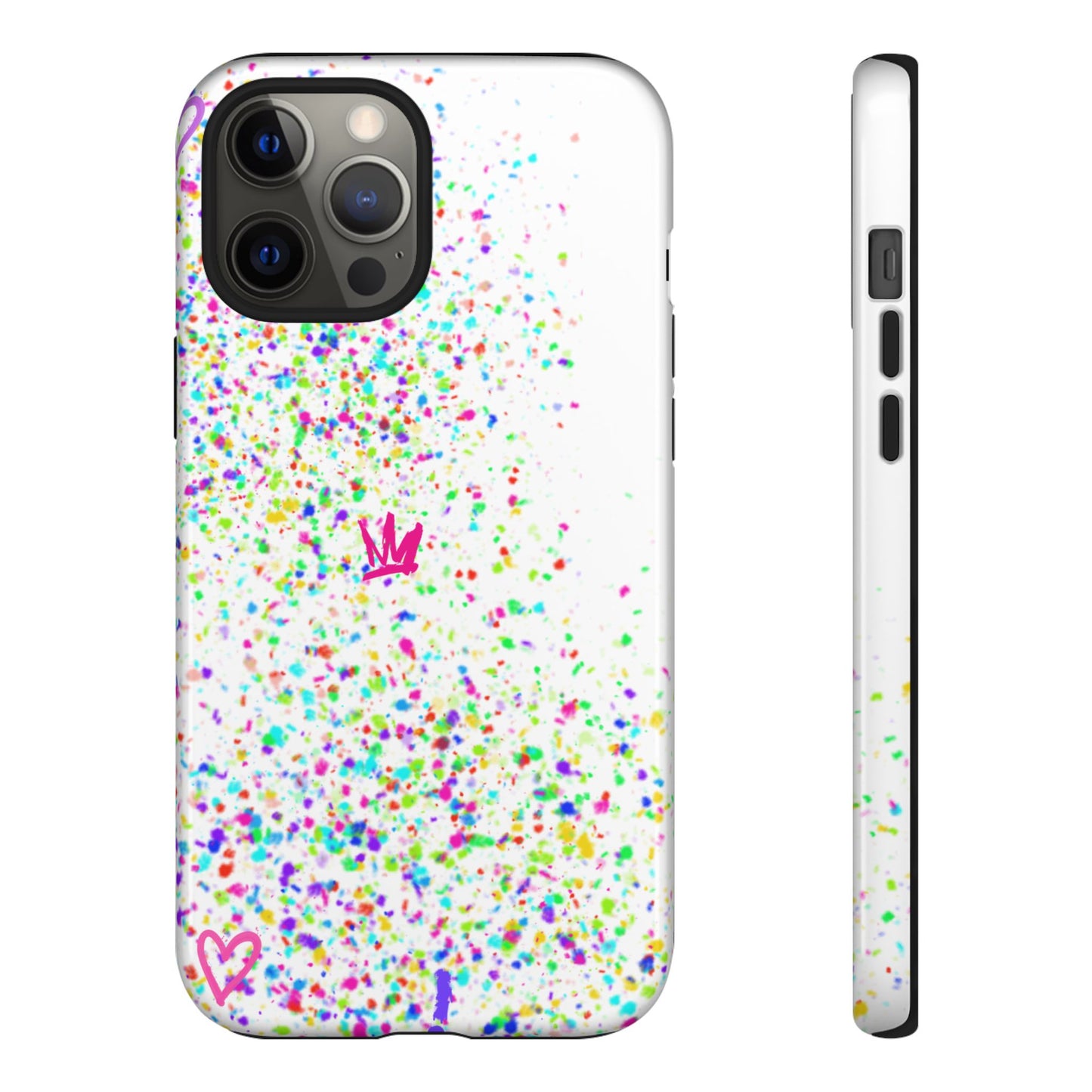 Neon Splatter Luxe Tough Phone Case for iPhone