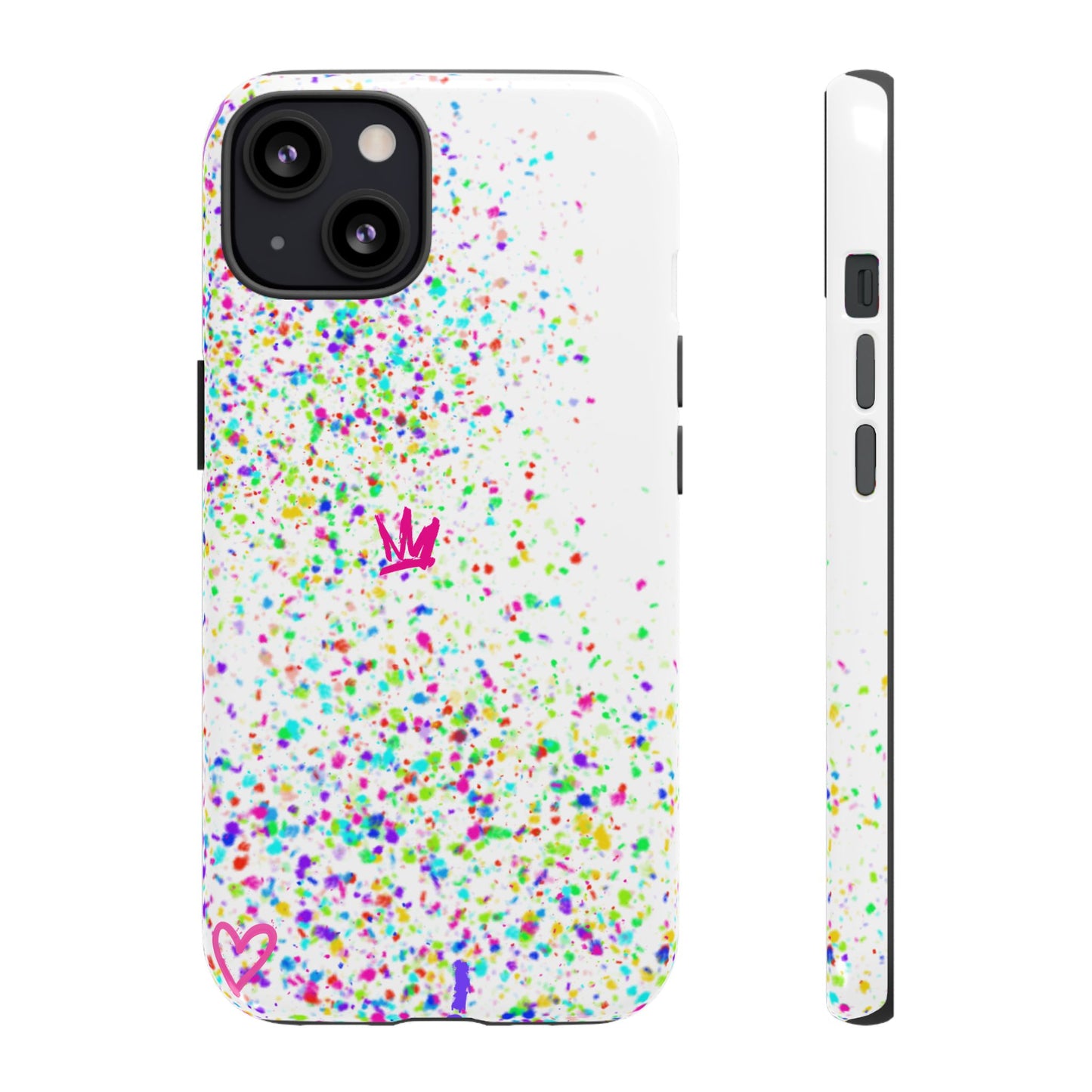 Neon Splatter Luxe Tough Phone Case for iPhone