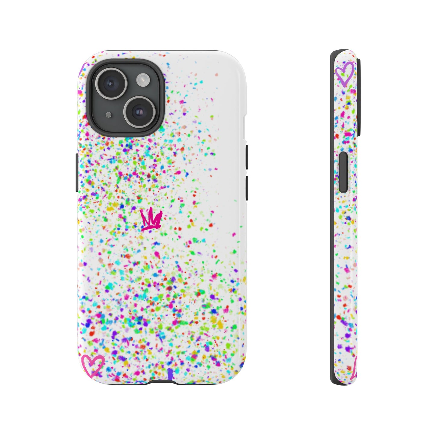 Neon Splatter Luxe Tough Phone Case for iPhone
