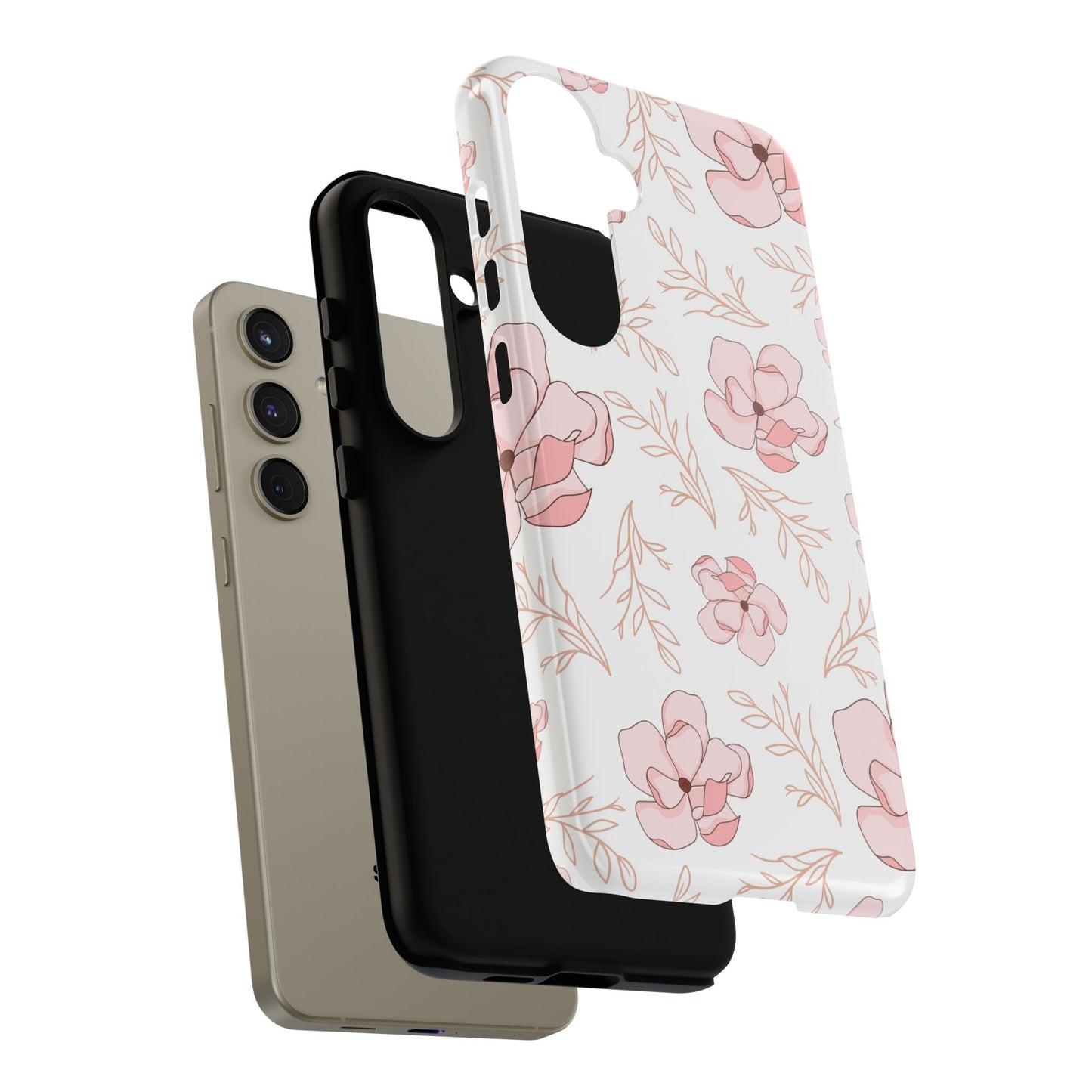 Pink Magnolia Bloom Tough Phone Case for Samsung Smartphone