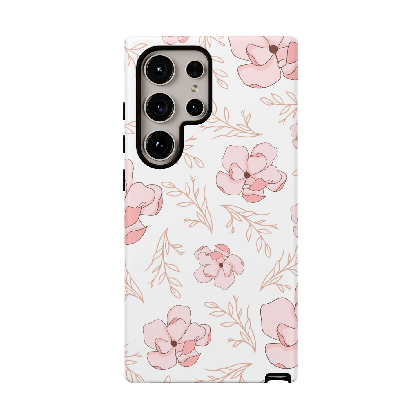 Pink Magnolia Bloom Tough Phone Case for Samsung Smartphone