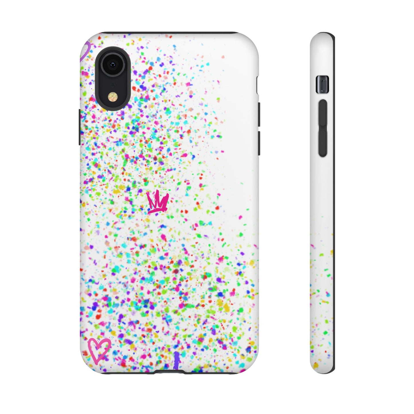 Neon Splatter Luxe Tough Phone Case for iPhone