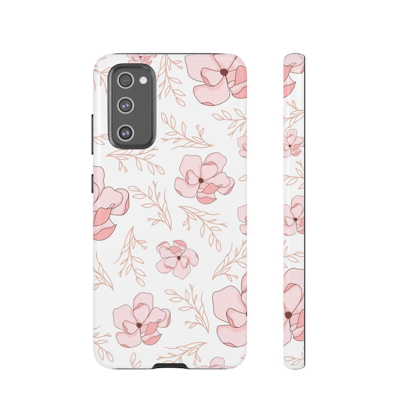 Pink Magnolia Bloom Tough Phone Case for Samsung Smartphone