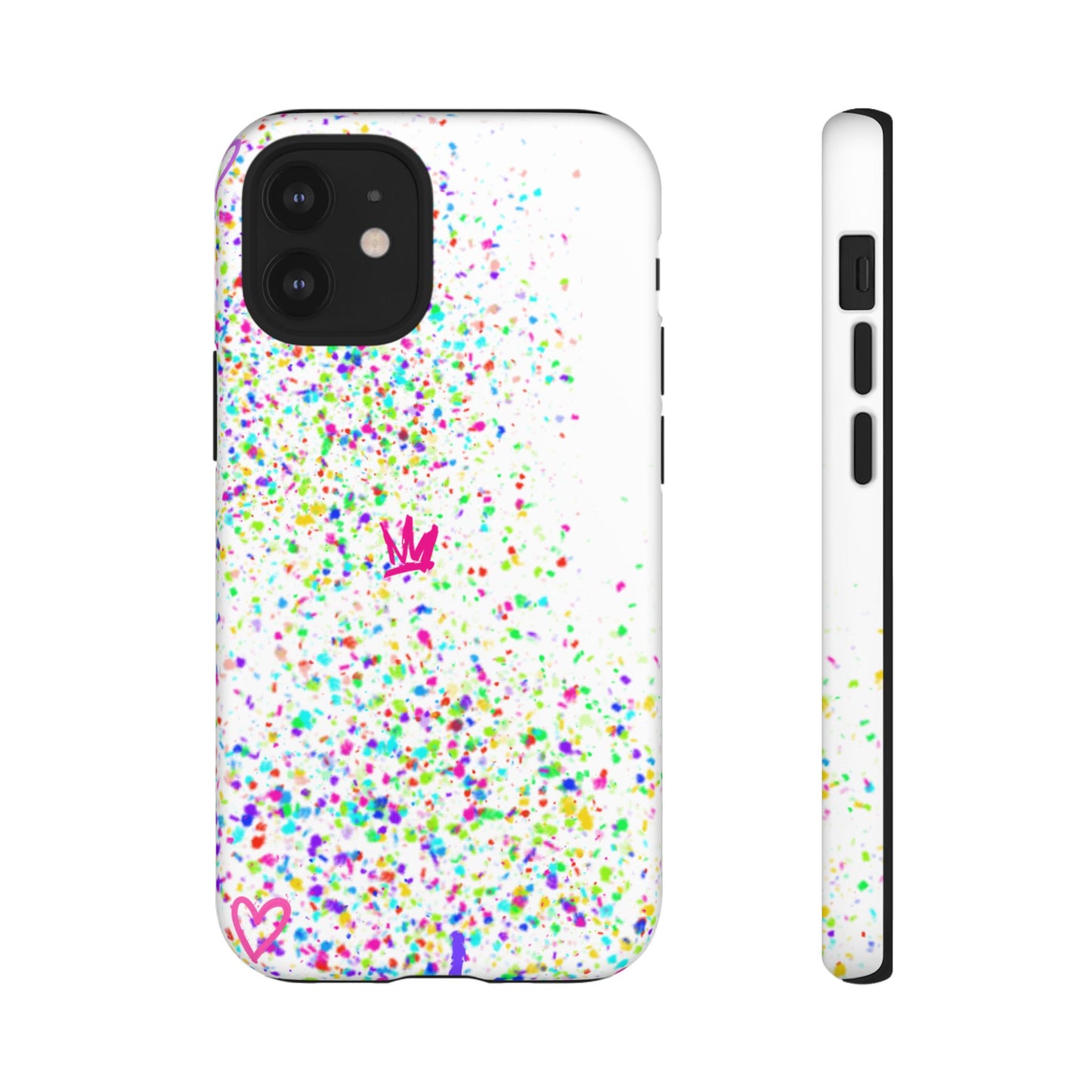 Neon Splatter Luxe Tough Phone Case for iPhone