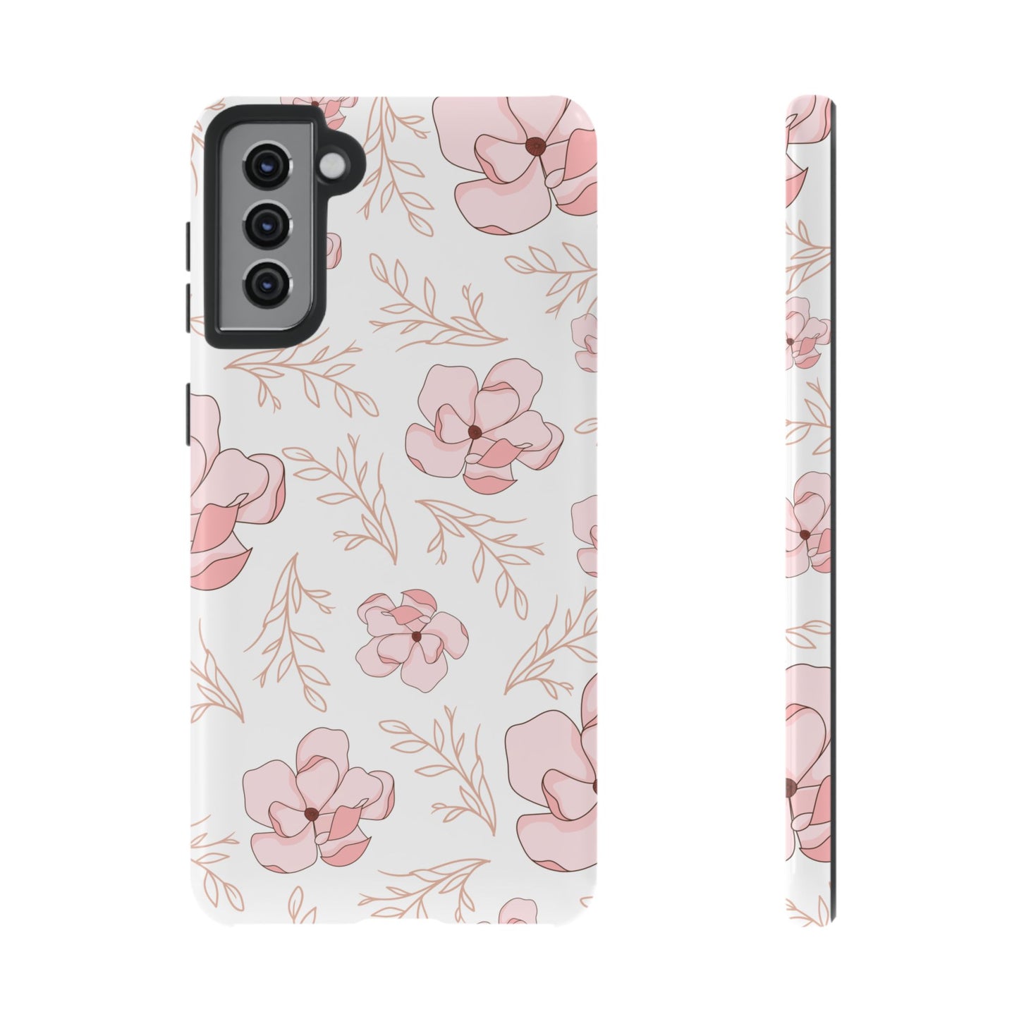 Pink Magnolia Bloom Tough Phone Case for Samsung Smartphone