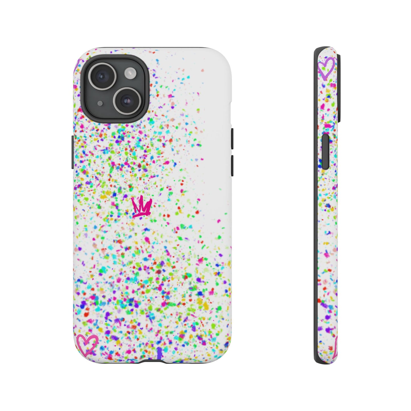 Neon Splatter Luxe Tough Phone Case for iPhone