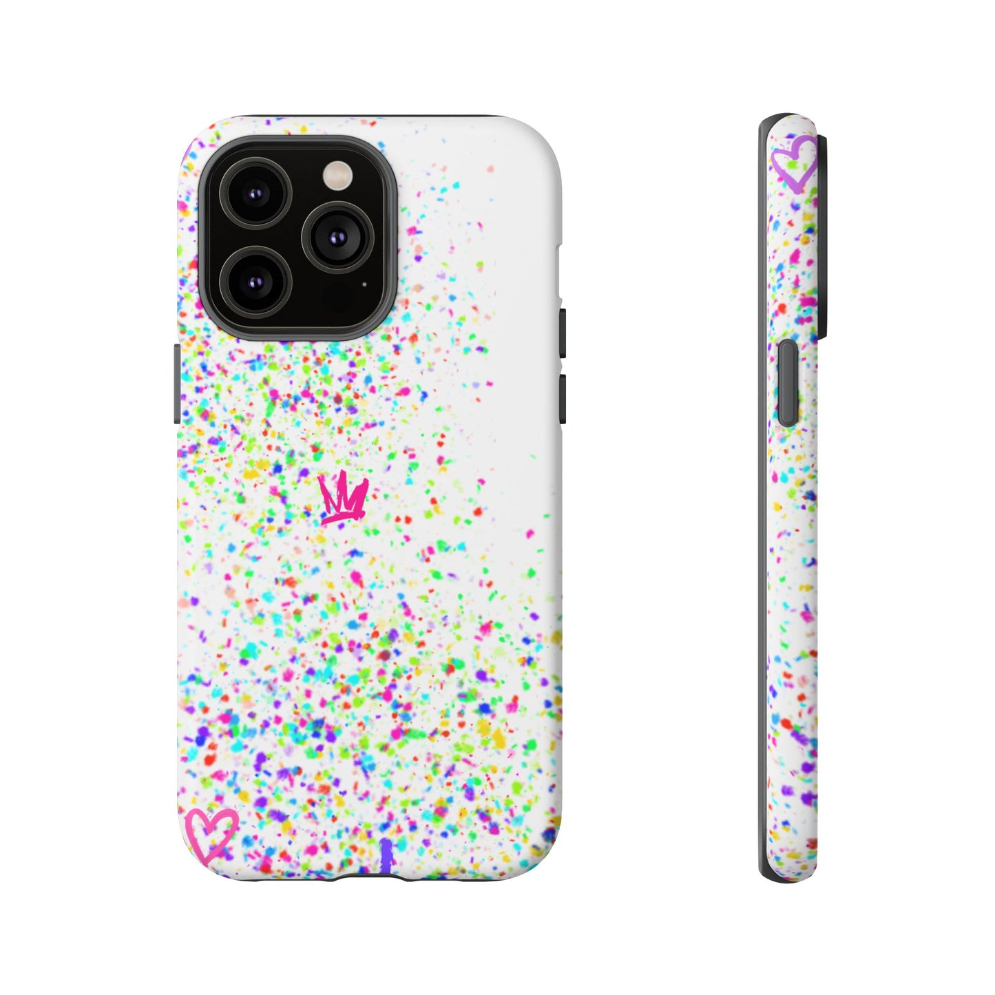 Neon Splatter Luxe Tough Phone Case for iPhone