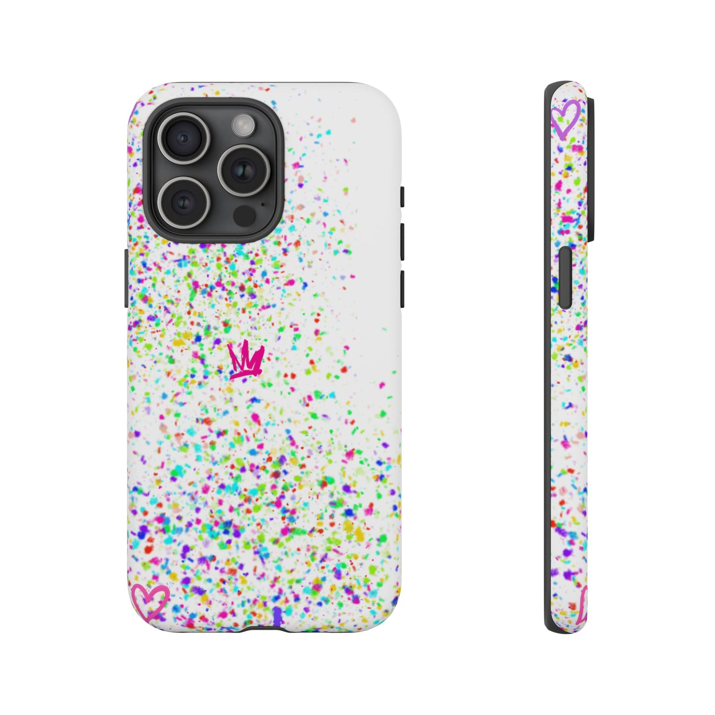 Neon Splatter Luxe Tough Phone Case for iPhone