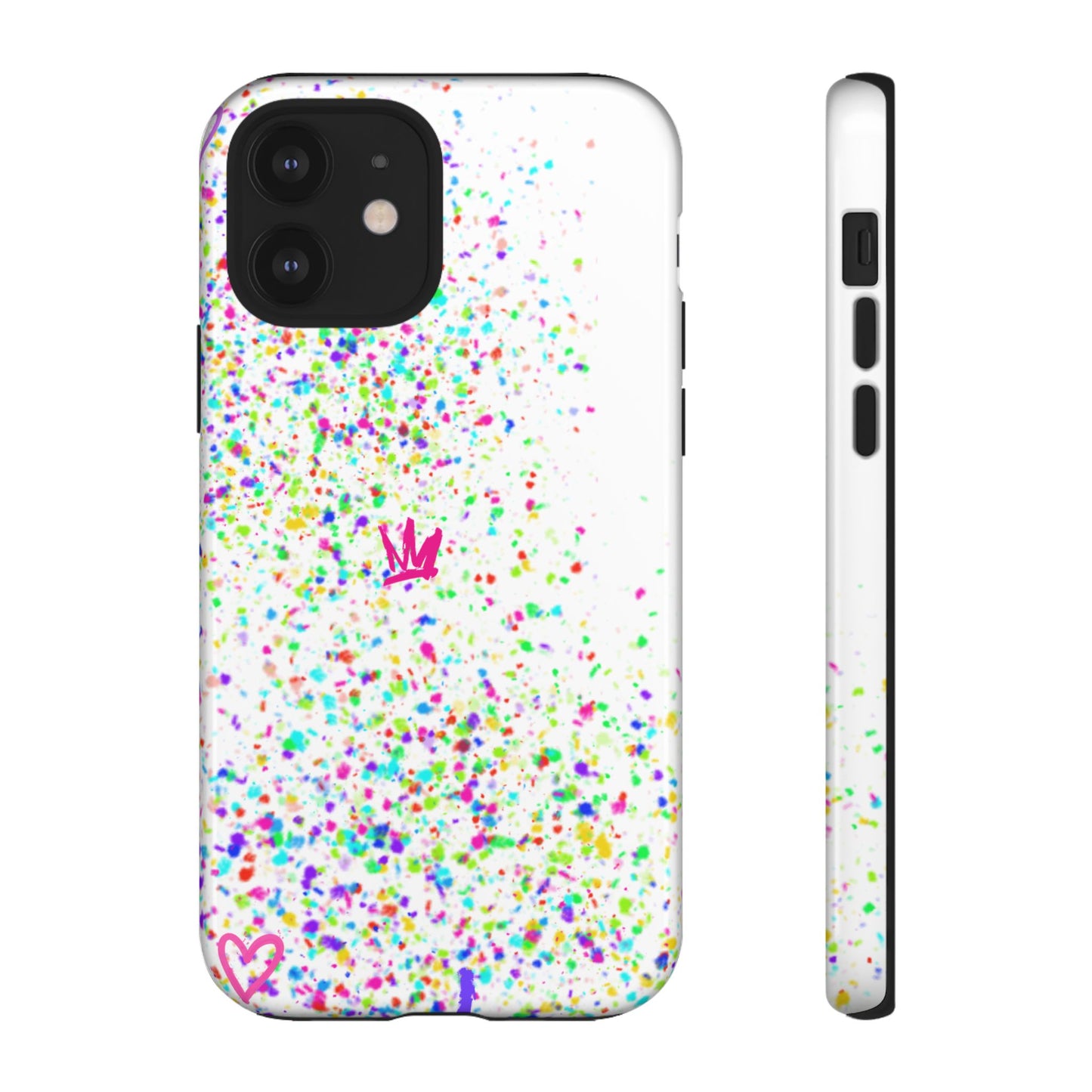 Neon Splatter Luxe Tough Phone Case for iPhone