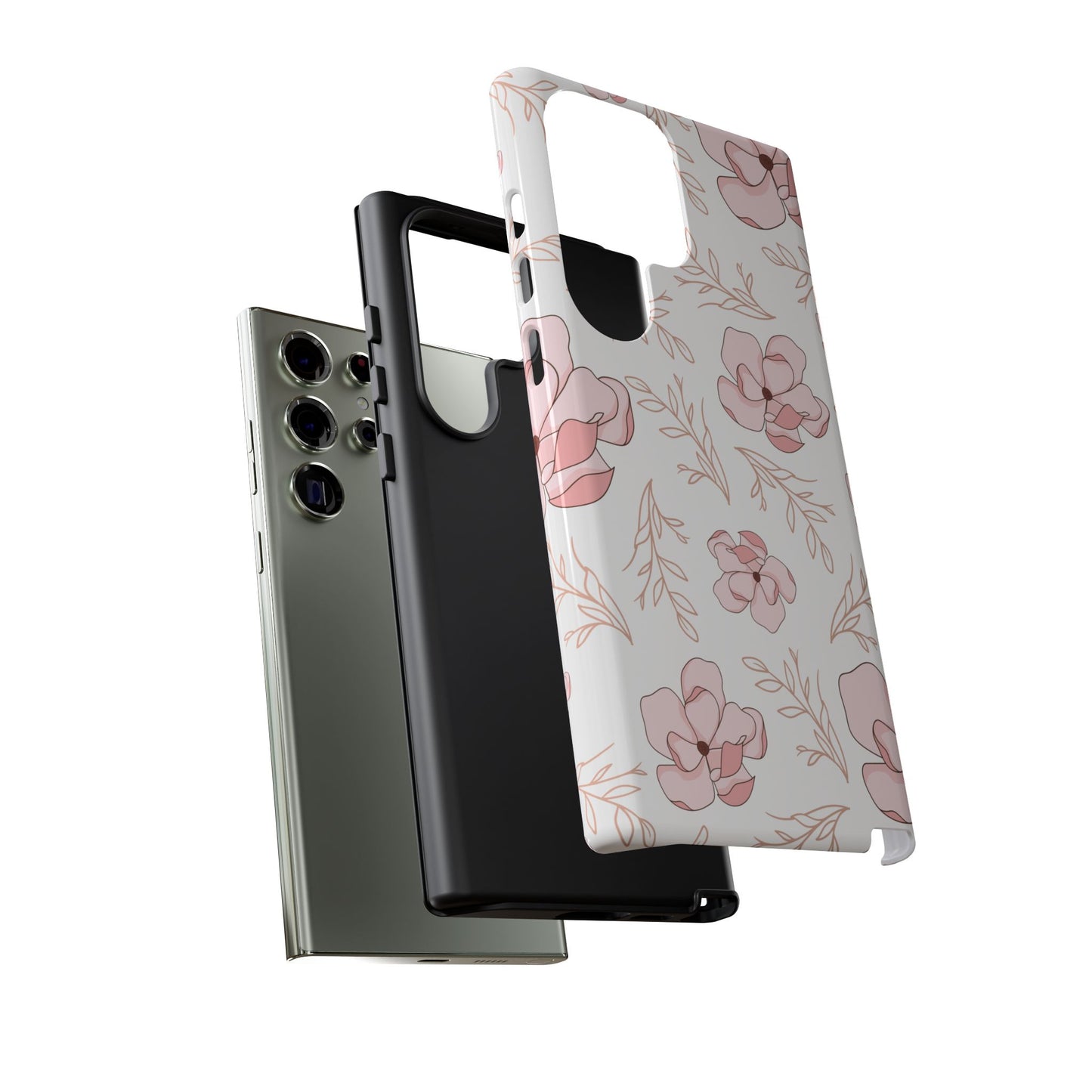 Pink Magnolia Bloom Tough Phone Case for Samsung Smartphone
