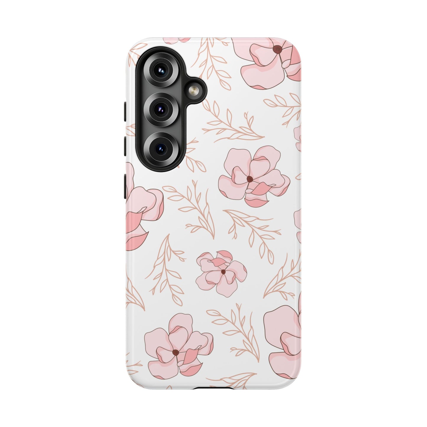 Pink Magnolia Bloom Tough Phone Case for Samsung Smartphone