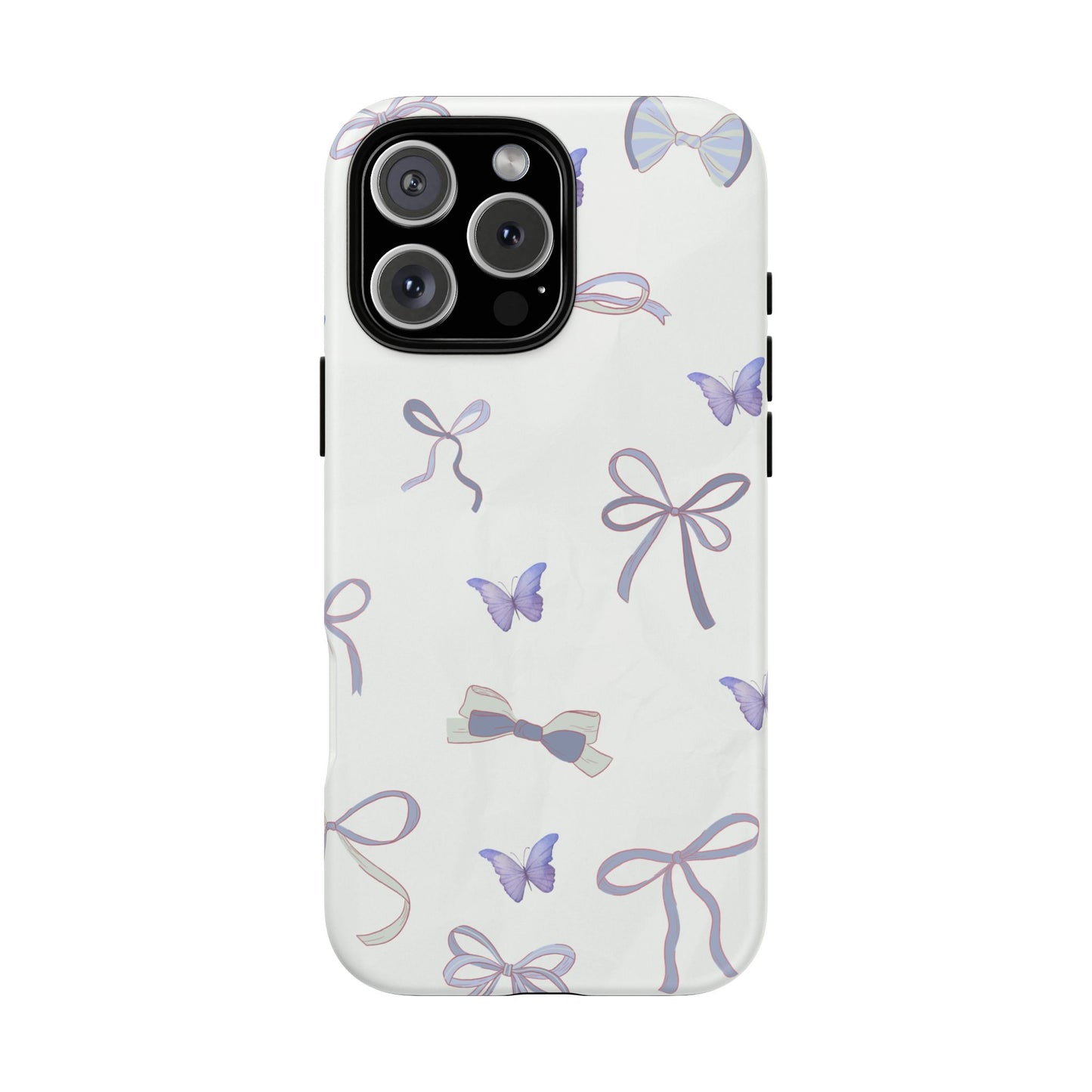 Elegant Butterfly & Bow Tough Phone Case for iPhone