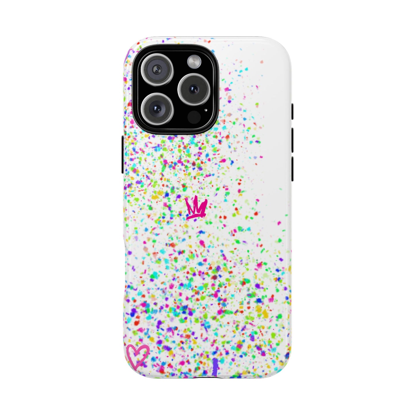 Neon Splatter Luxe Tough Phone Case for iPhone