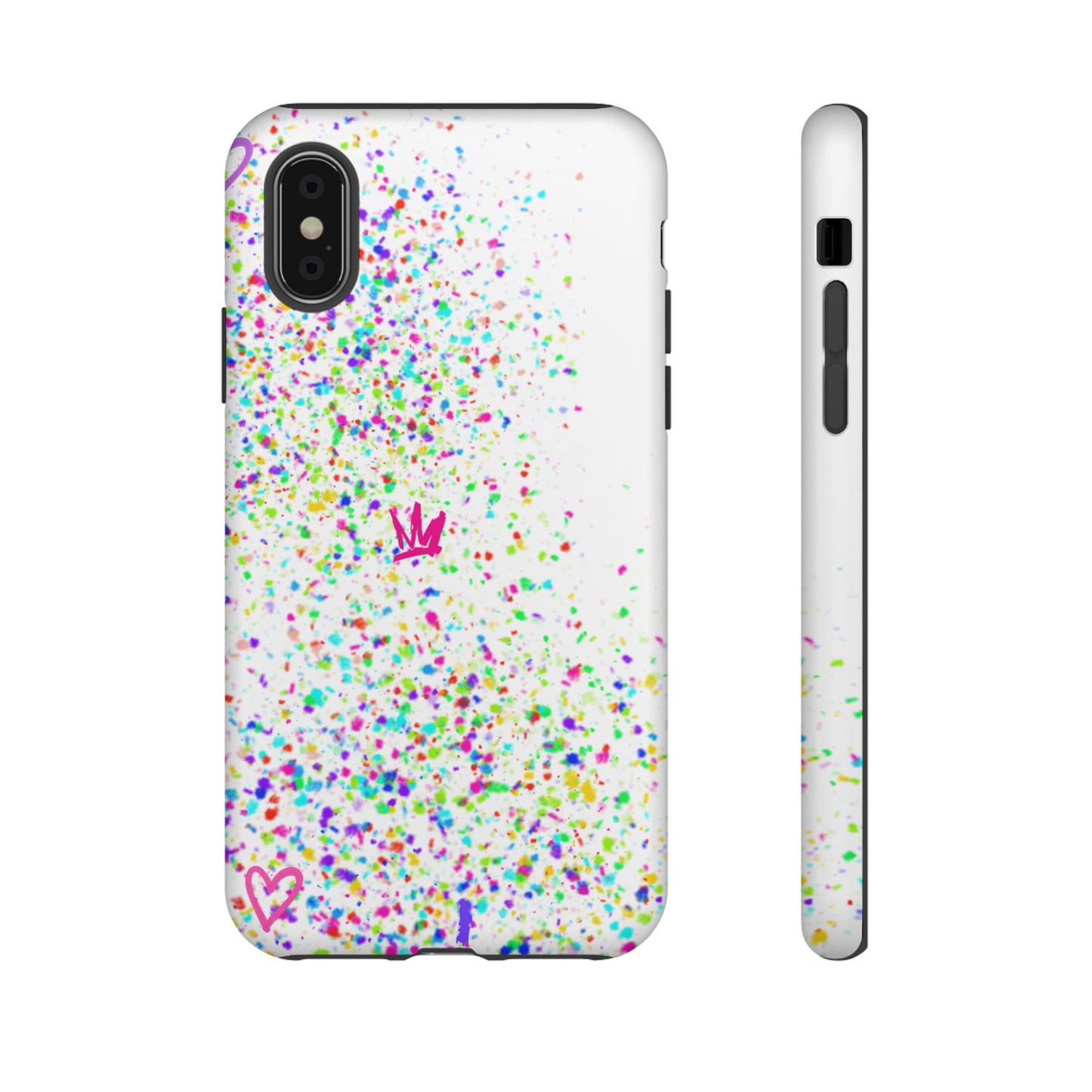 Neon Splatter Luxe Tough Phone Case for iPhone