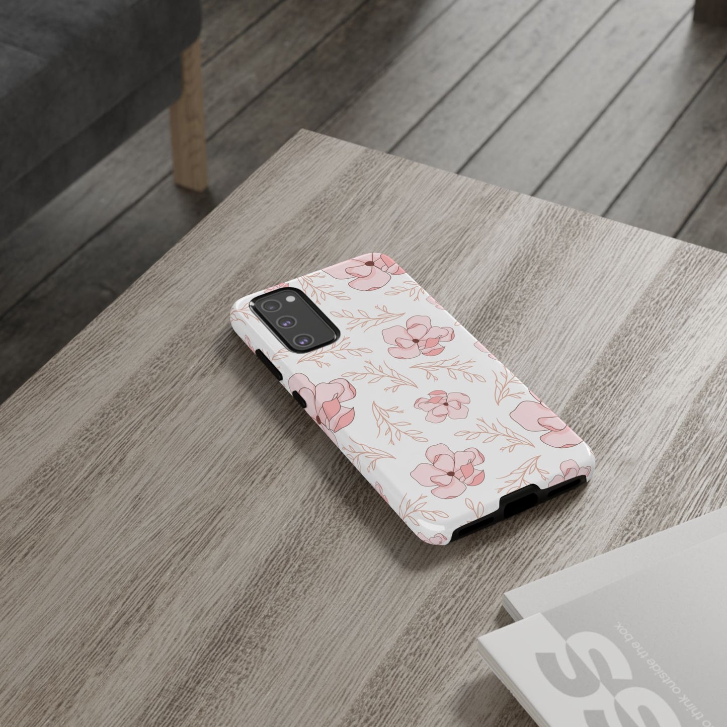Pink Magnolia Bloom Tough Phone Case for Samsung Smartphone