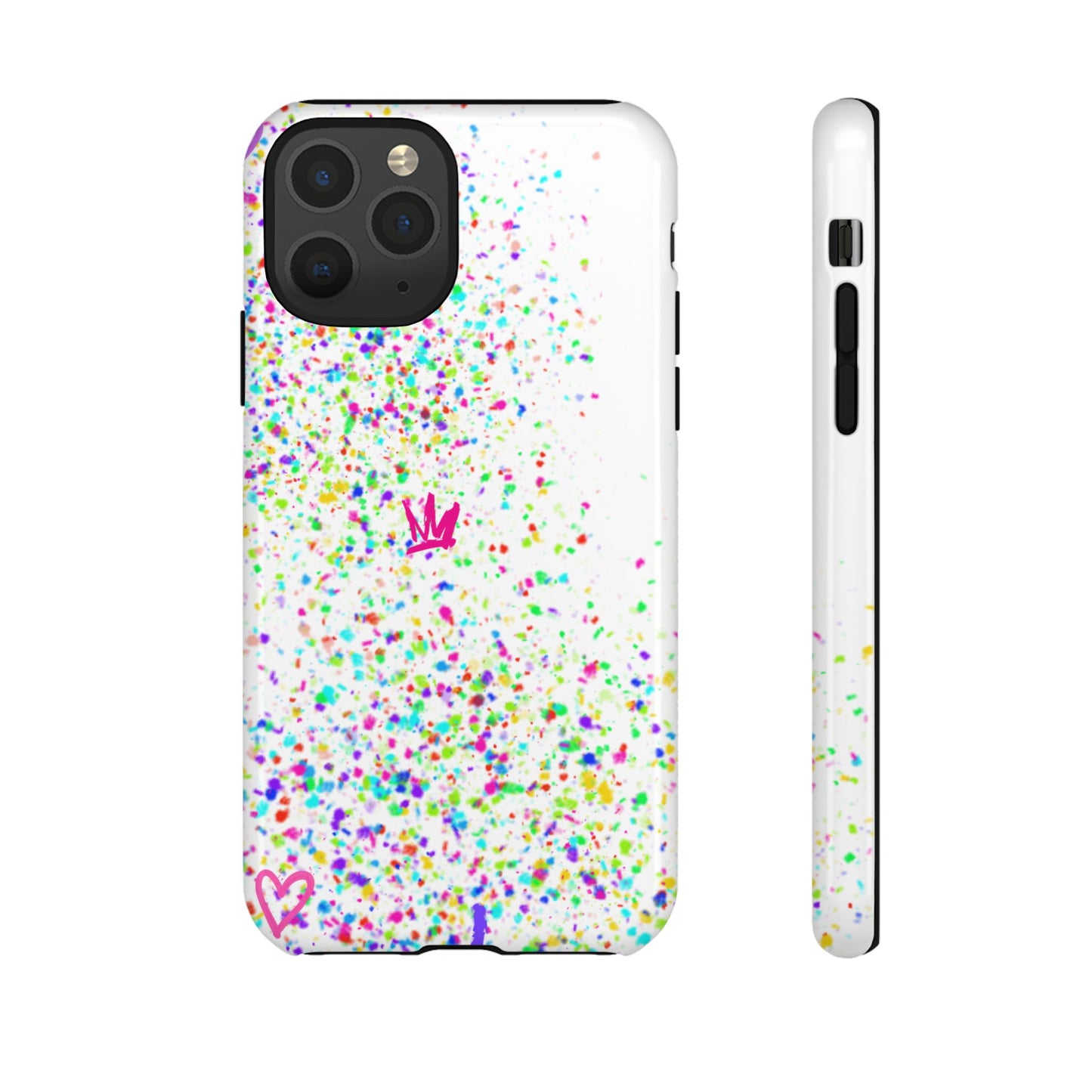 Neon Splatter Luxe Tough Phone Case for iPhone