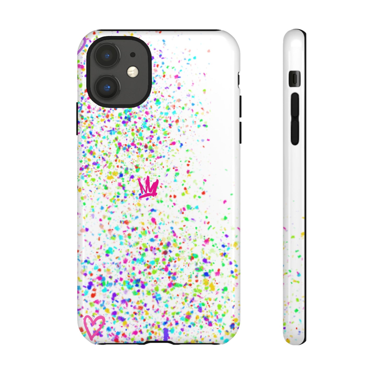 Neon Splatter Luxe Tough Phone Case for iPhone