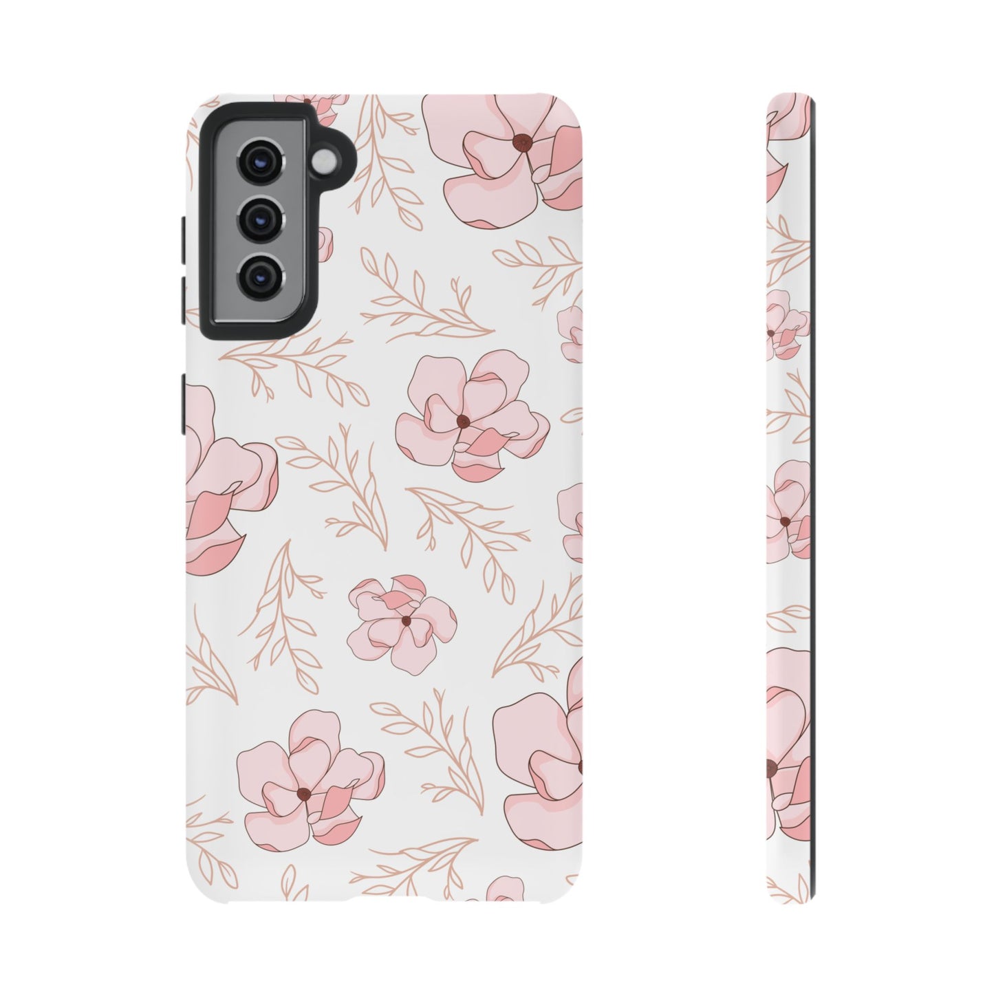 Pink Magnolia Bloom Tough Phone Case for Samsung Smartphone