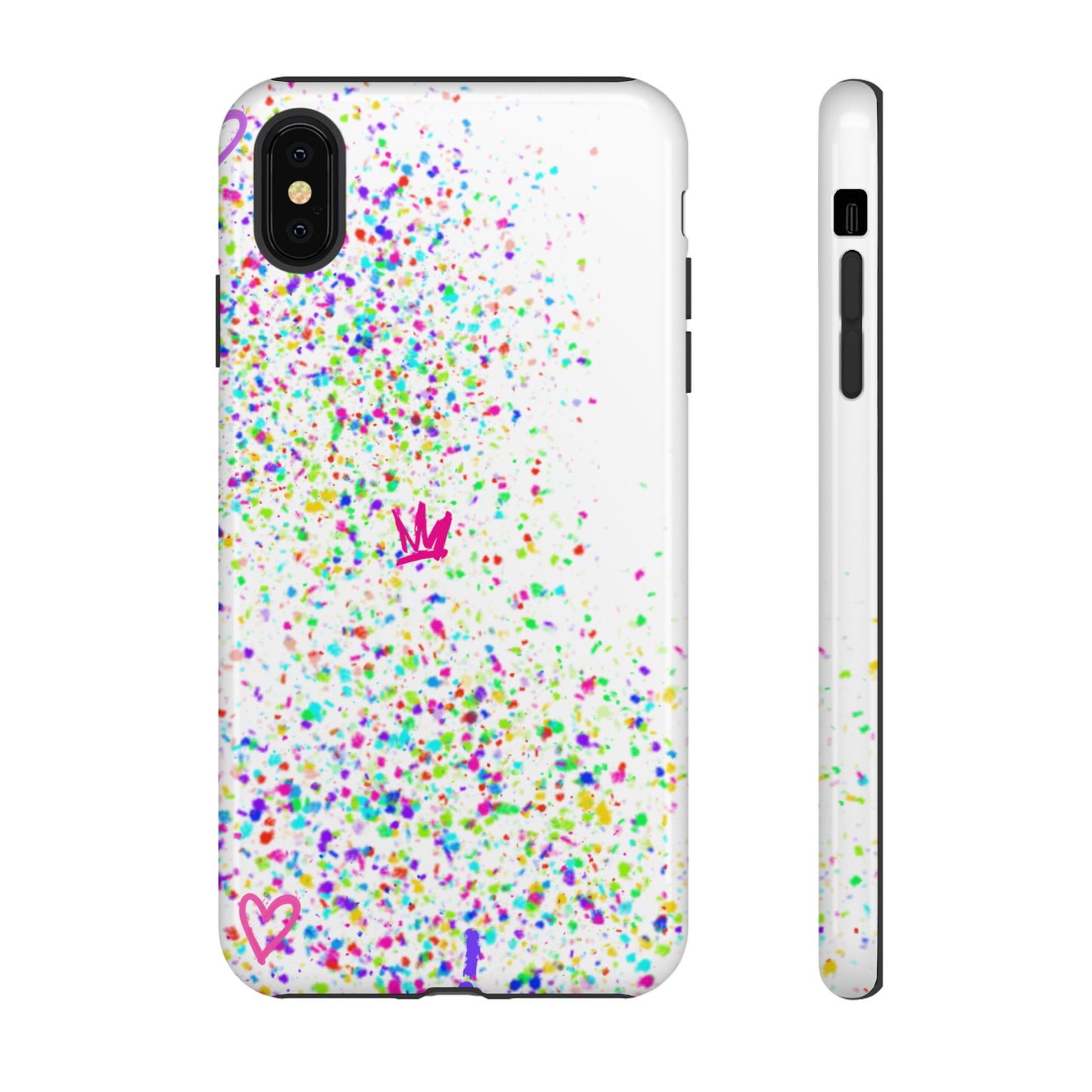 Neon Splatter Luxe Tough Phone Case for iPhone