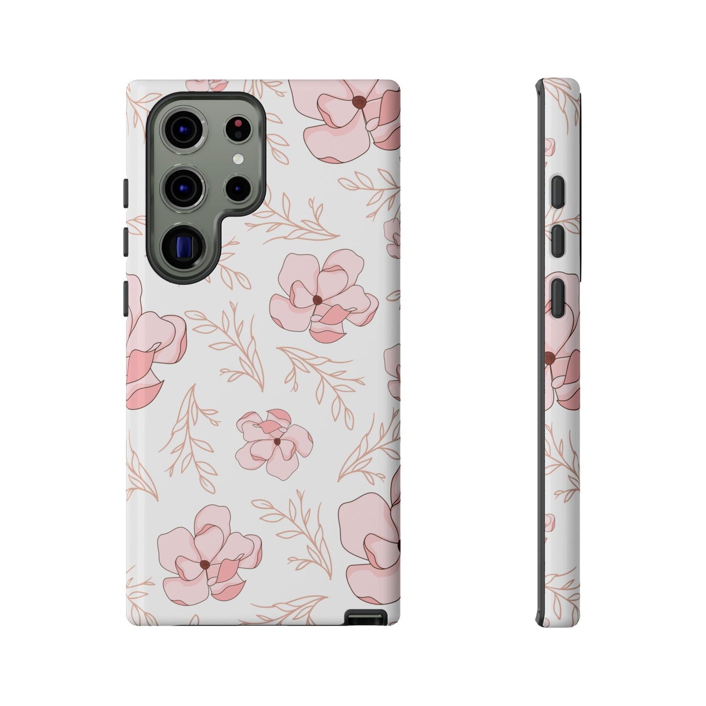 Pink Magnolia Bloom Tough Phone Case for Samsung Smartphone