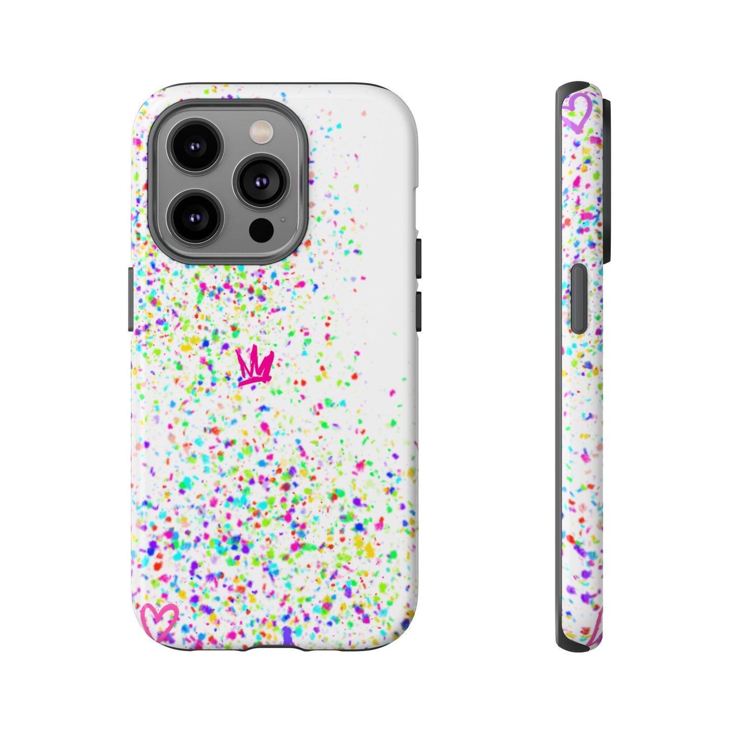 Neon Splatter Luxe Tough Phone Case for iPhone