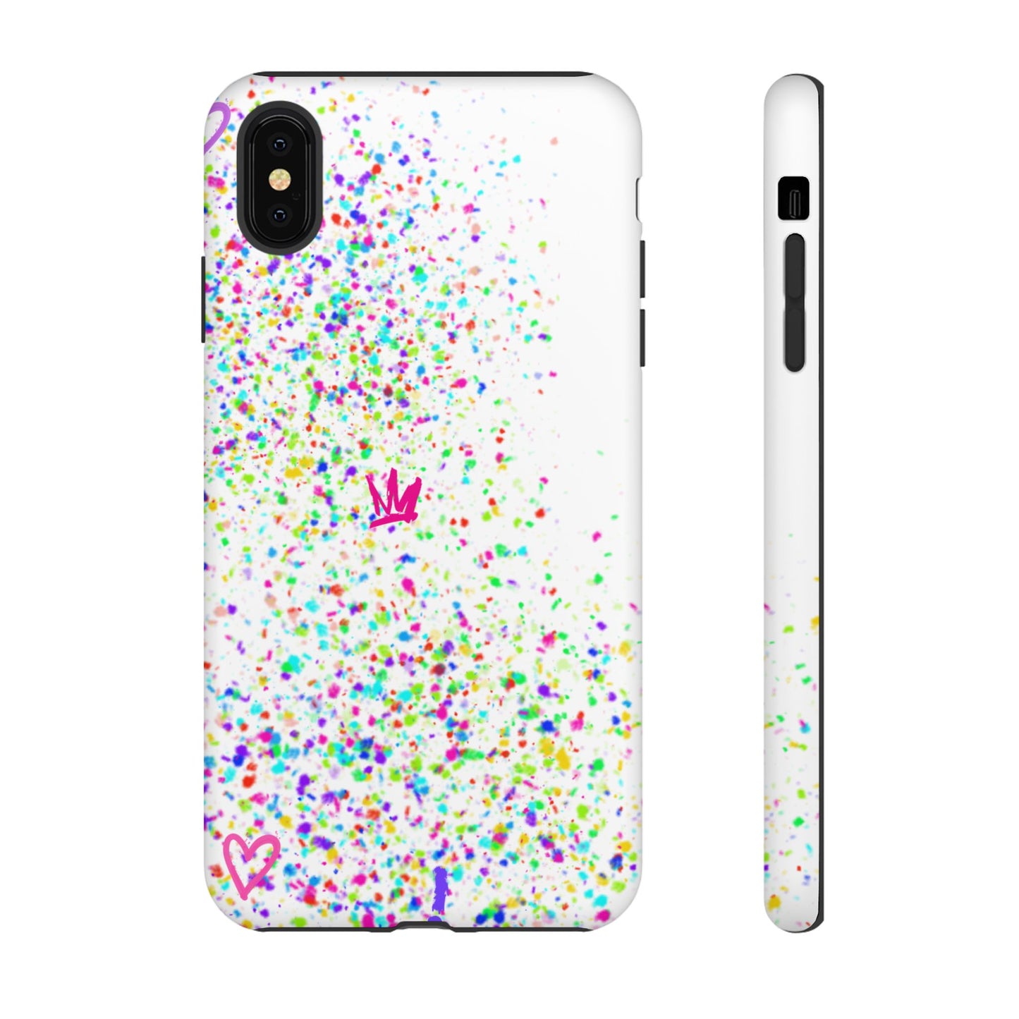 Neon Splatter Luxe Tough Phone Case for iPhone