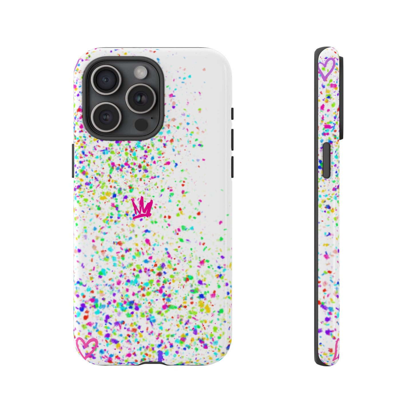 Neon Splatter Luxe Tough Phone Case for iPhone