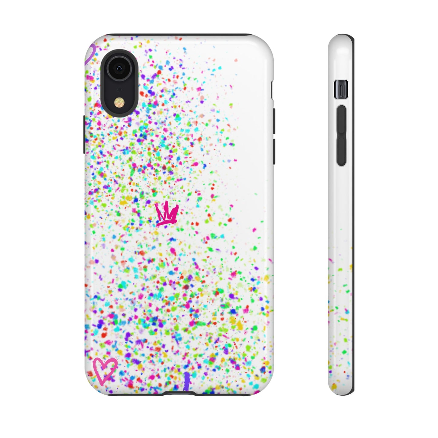 Neon Splatter Luxe Tough Phone Case for iPhone