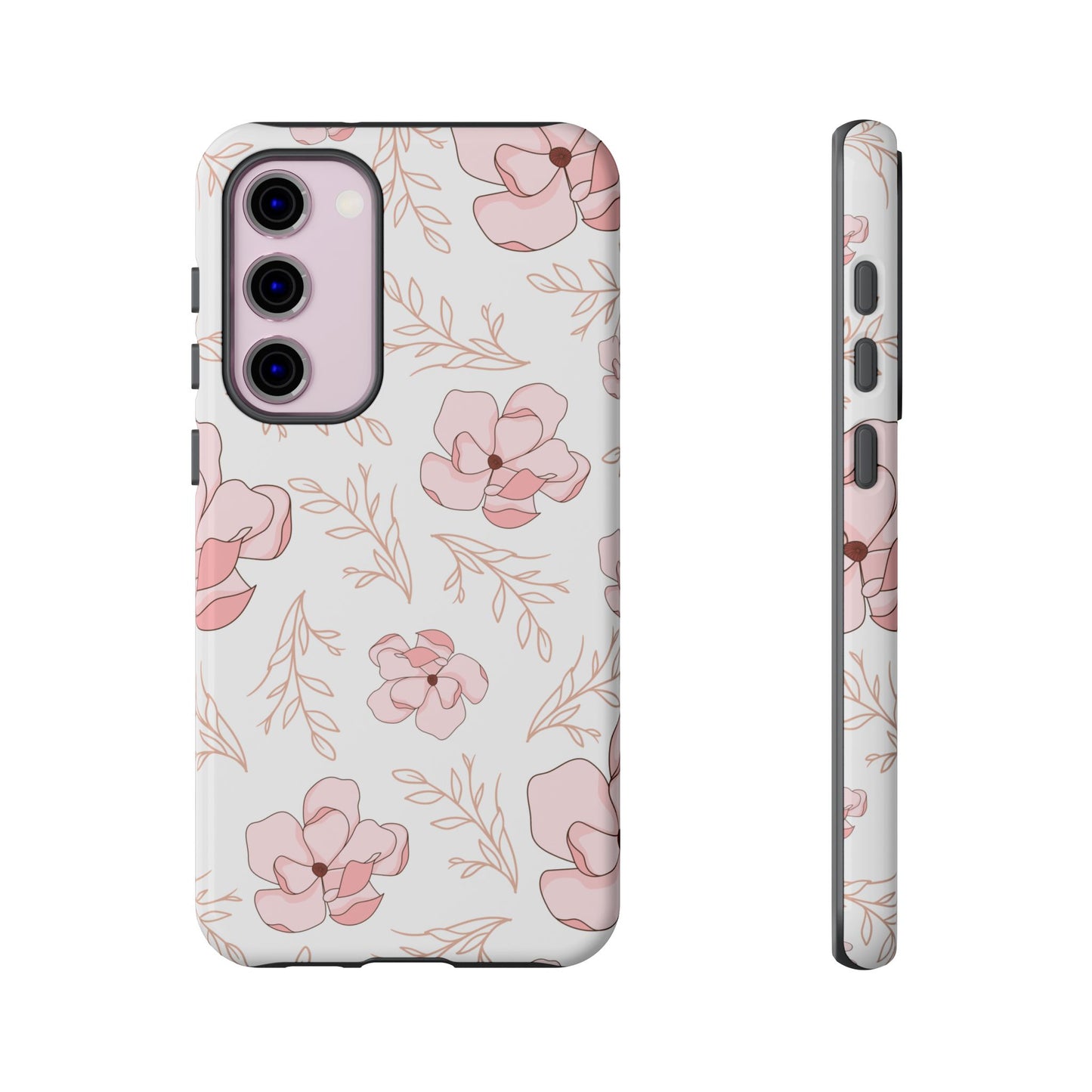 Pink Magnolia Bloom Tough Phone Case for Samsung Smartphone
